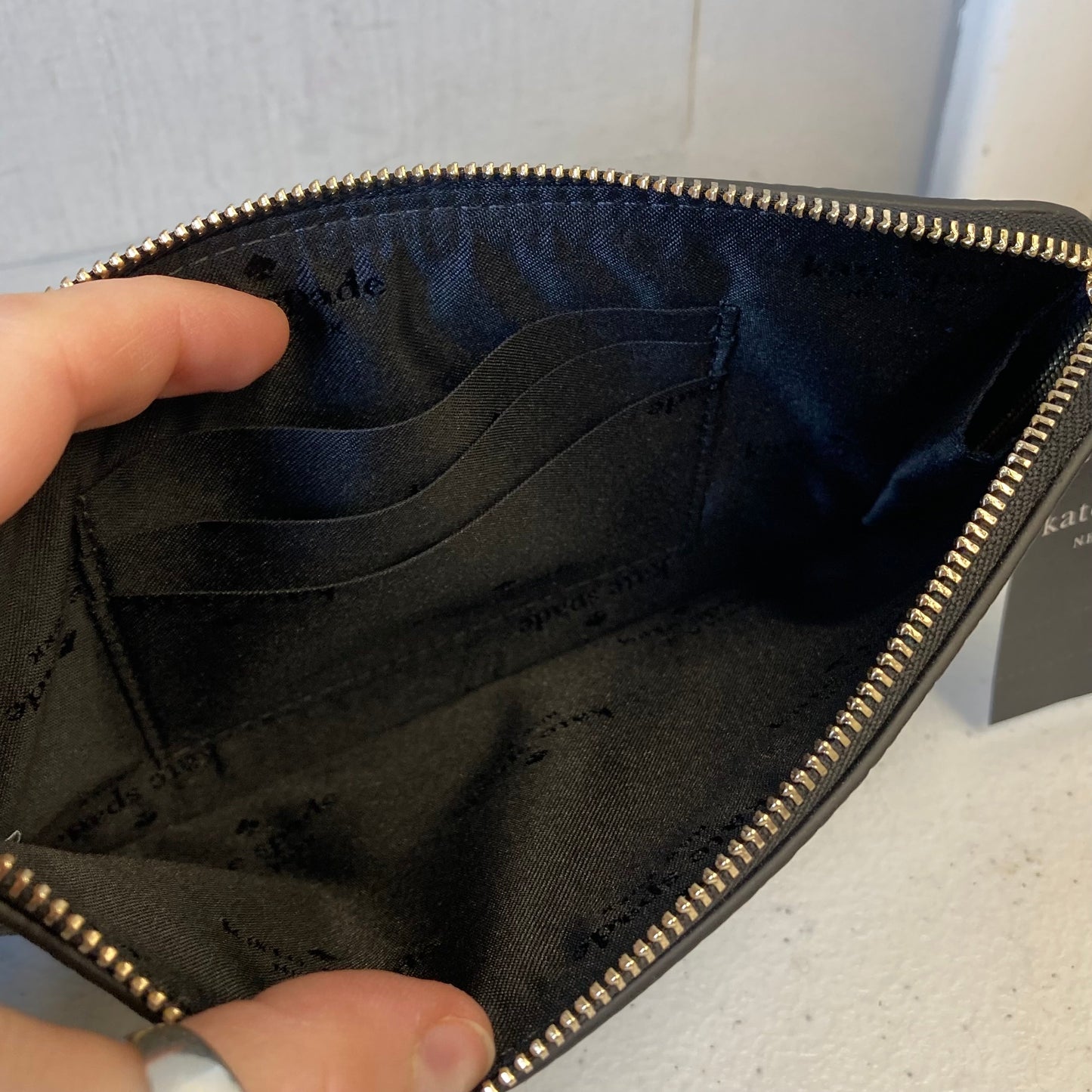 Wristlet Designer By Kate Spade In Black, Size:Small