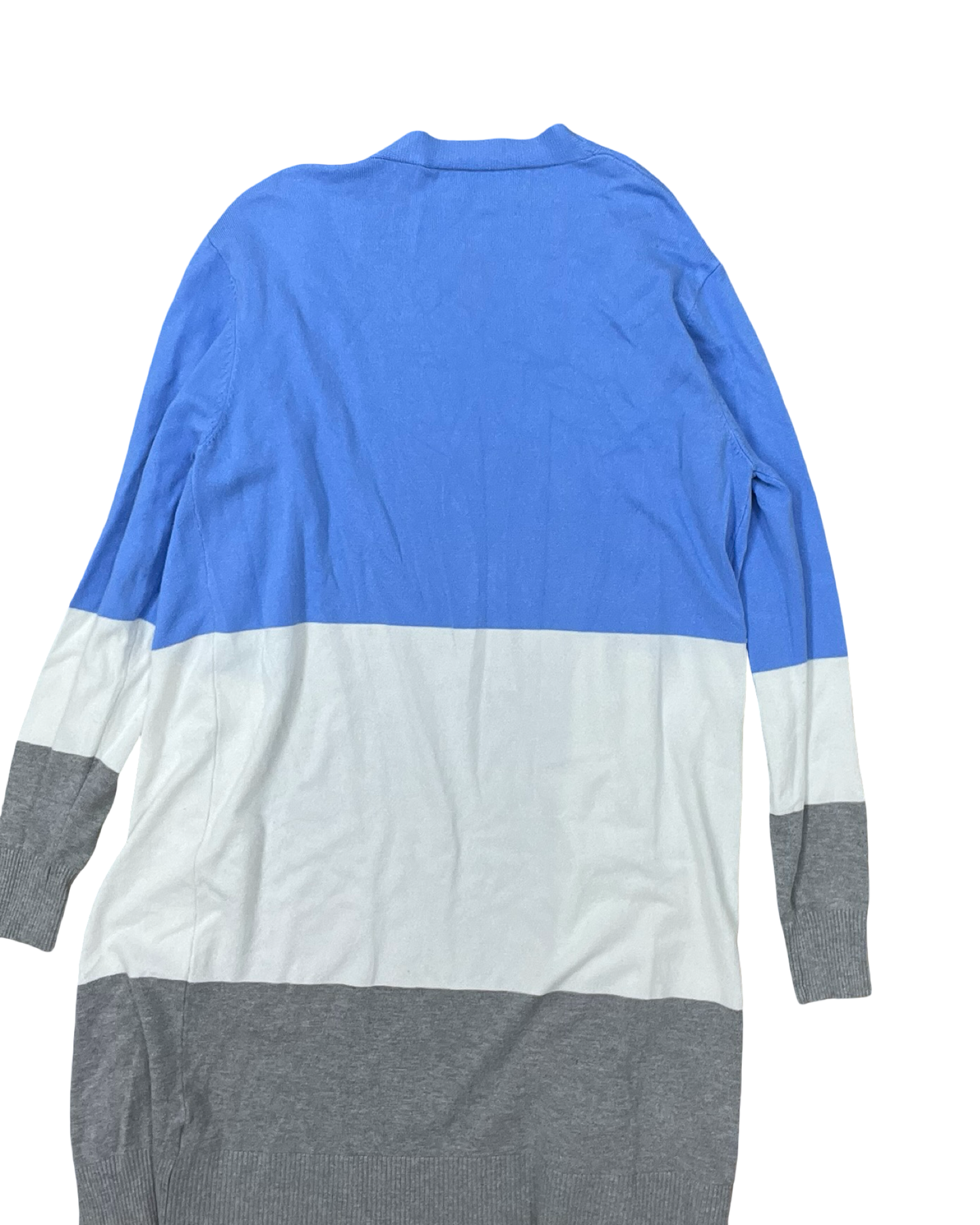Cardigan By Clothes Mentor In Blue & White, Size:M