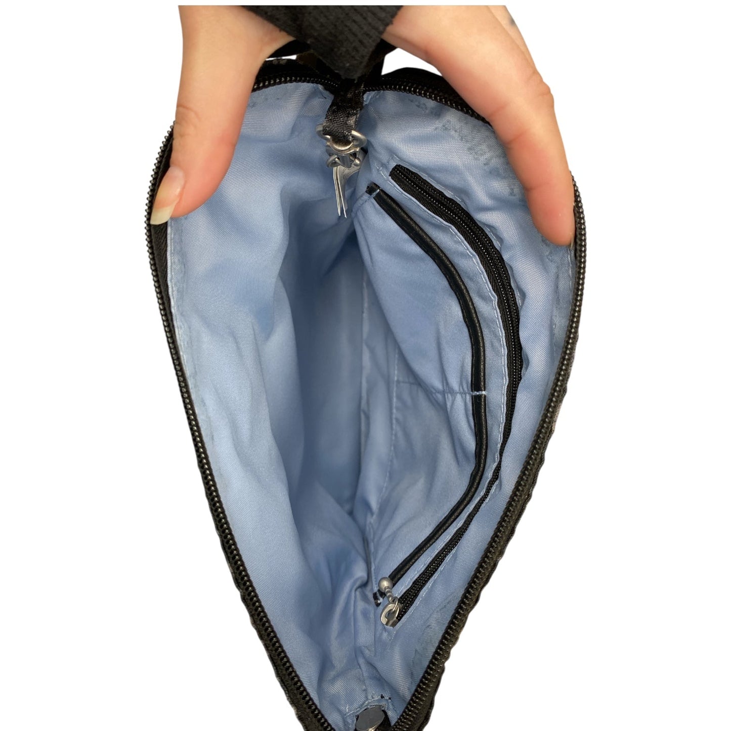 Handbag By Baggallini In Black & Grey, Size:Small