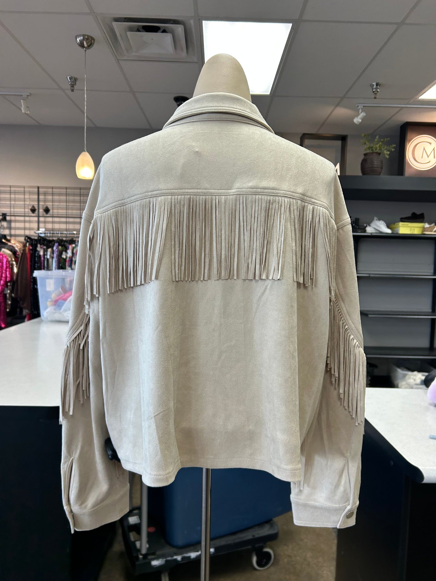 Jacket Shirt By Mittoshop In Tan, Size:M