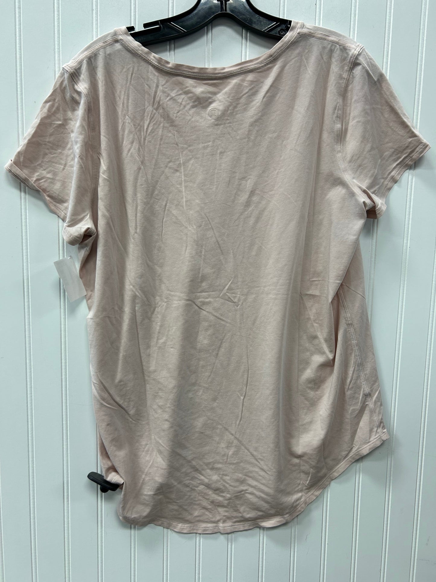 Athletic Top Ss By Lululemon In Pink, Size:14