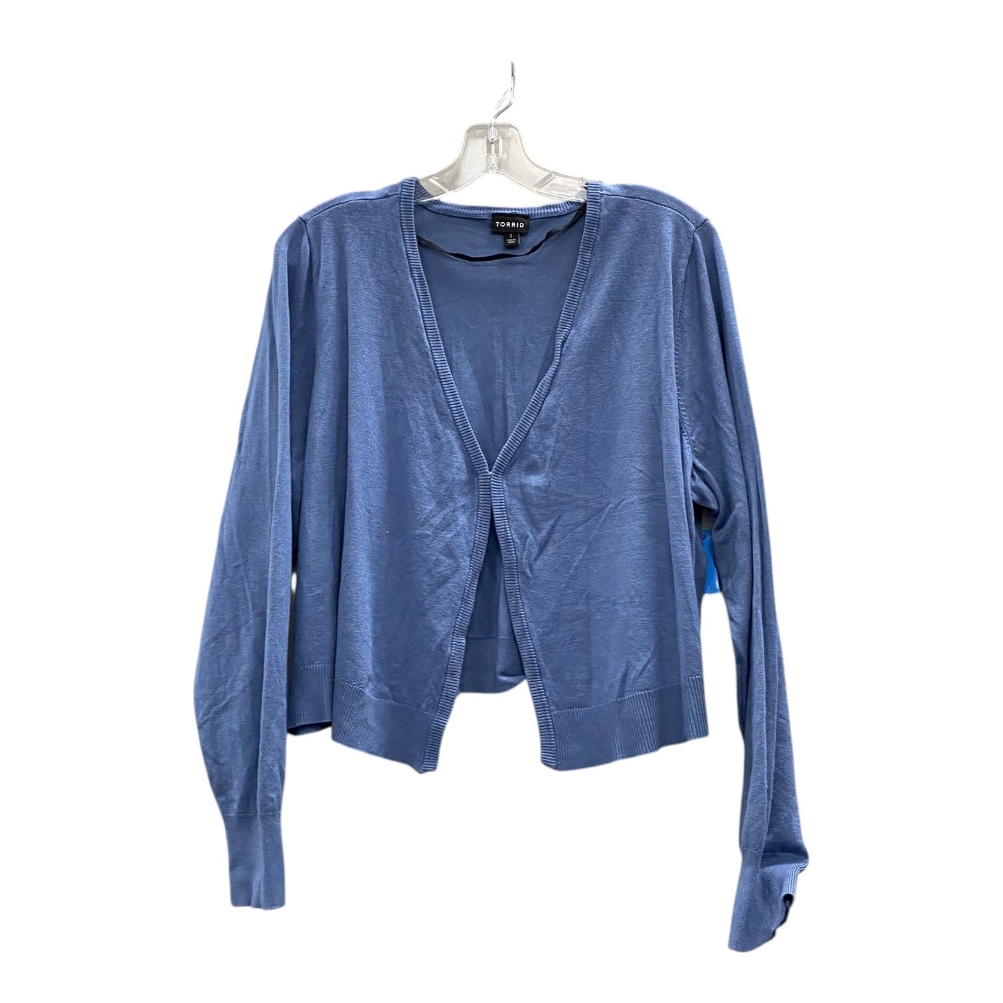 Sweater Cardigan By Torrid In Blue, Size:3X