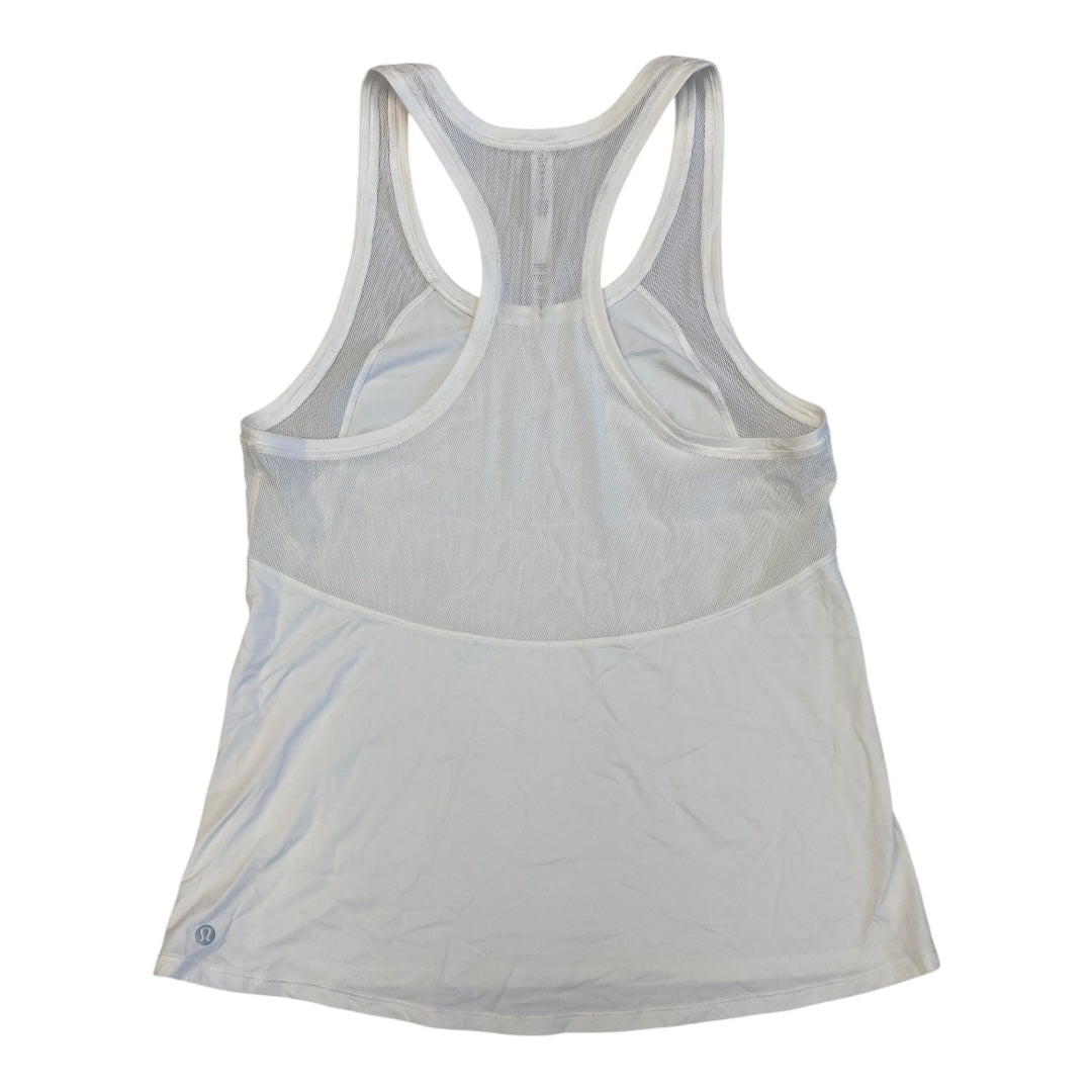Athletic Tank Top By Lululemon In Ivory, Size:10