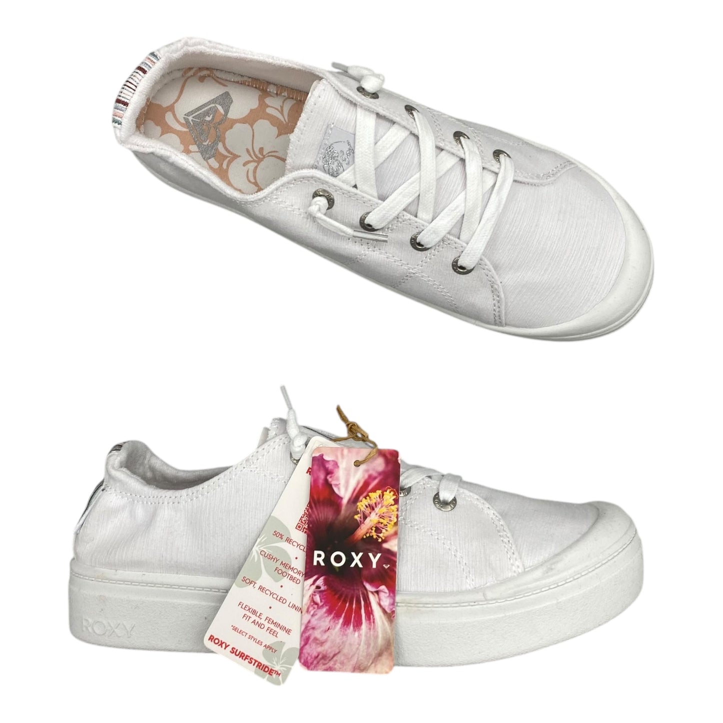 Shoes Sneakers By Roxy In White, Size:10