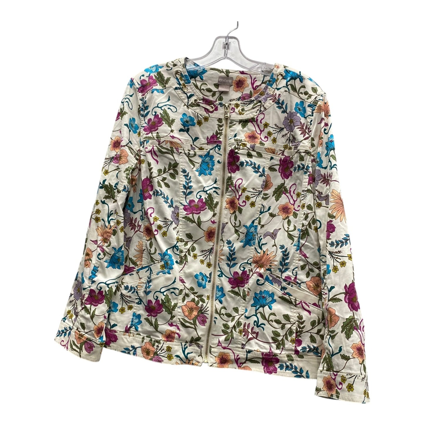 JACKET OTHER by CHICOS In FLORAL PRINT, Size: XL