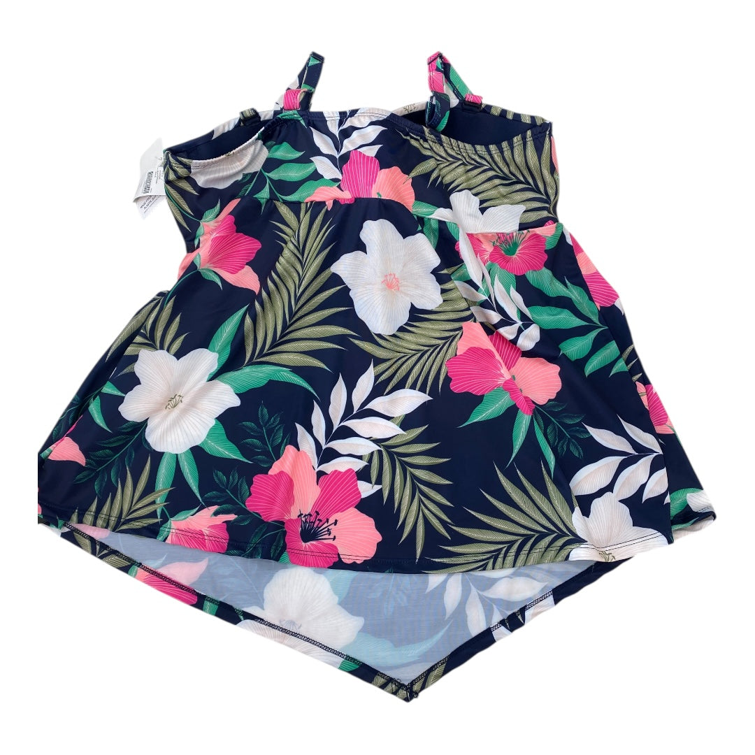 Swimsuit Top By Lane Bryant In Floral Print, Size:1X