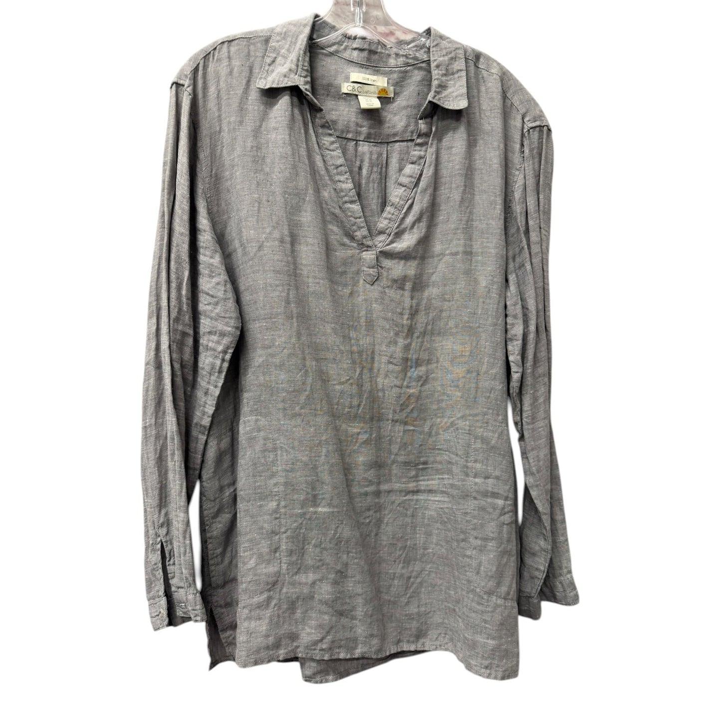 Top Ls By C And C In Grey, Size:Xl
