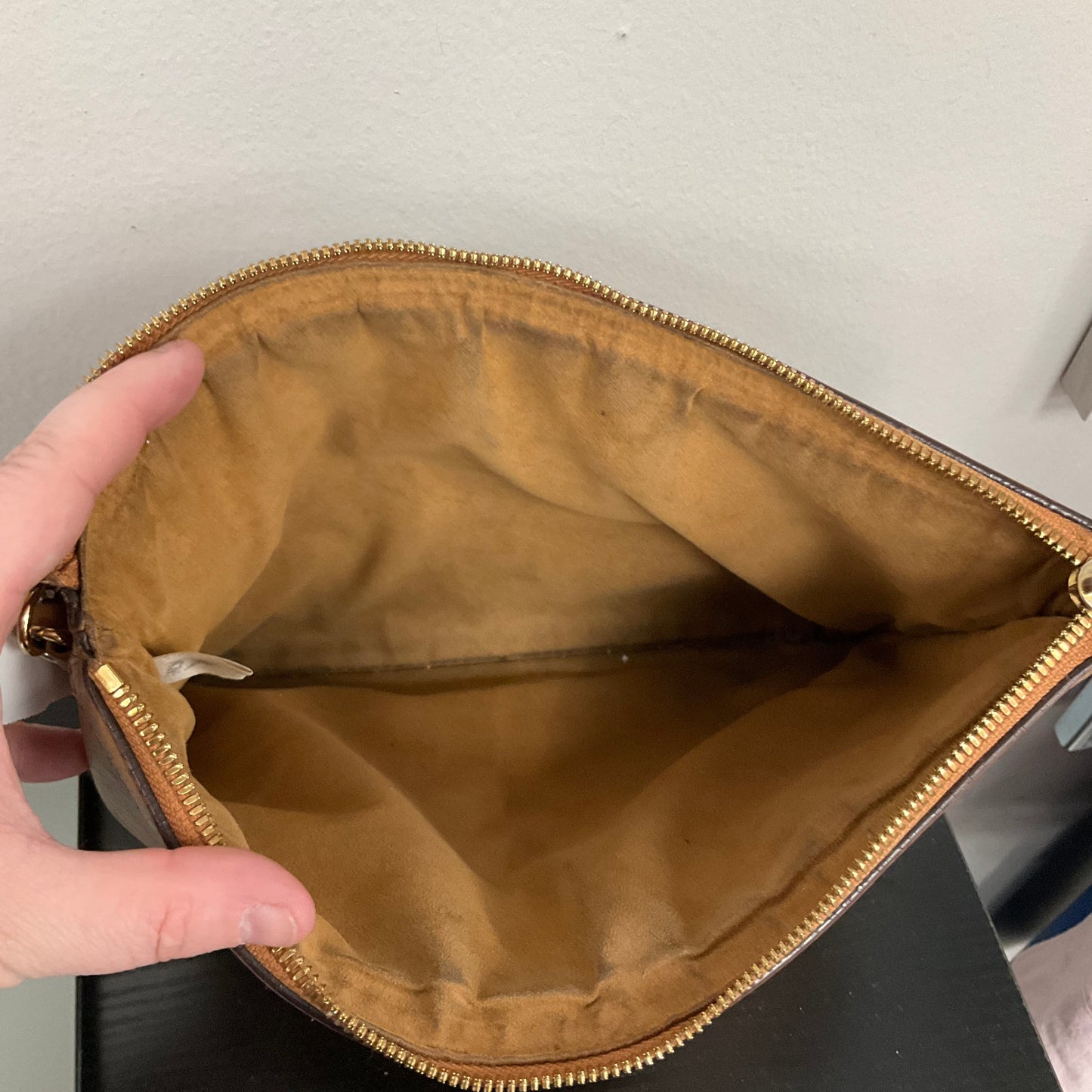 Handbag Luxury Designer By Mcm In Brown, Size:Small