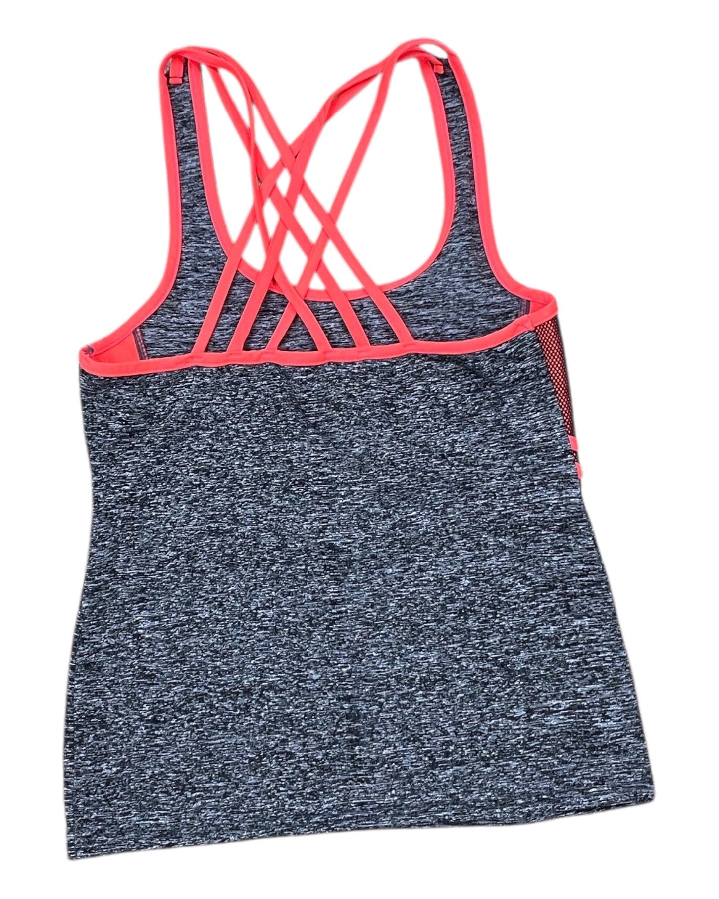 Athletic Tank Top By Clothes Mentor In Grey & Orange, Size:S