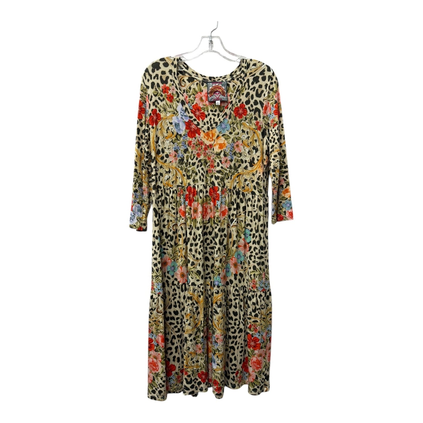 Dress Casual Short By Johnny Was In Animal Print, Size:M