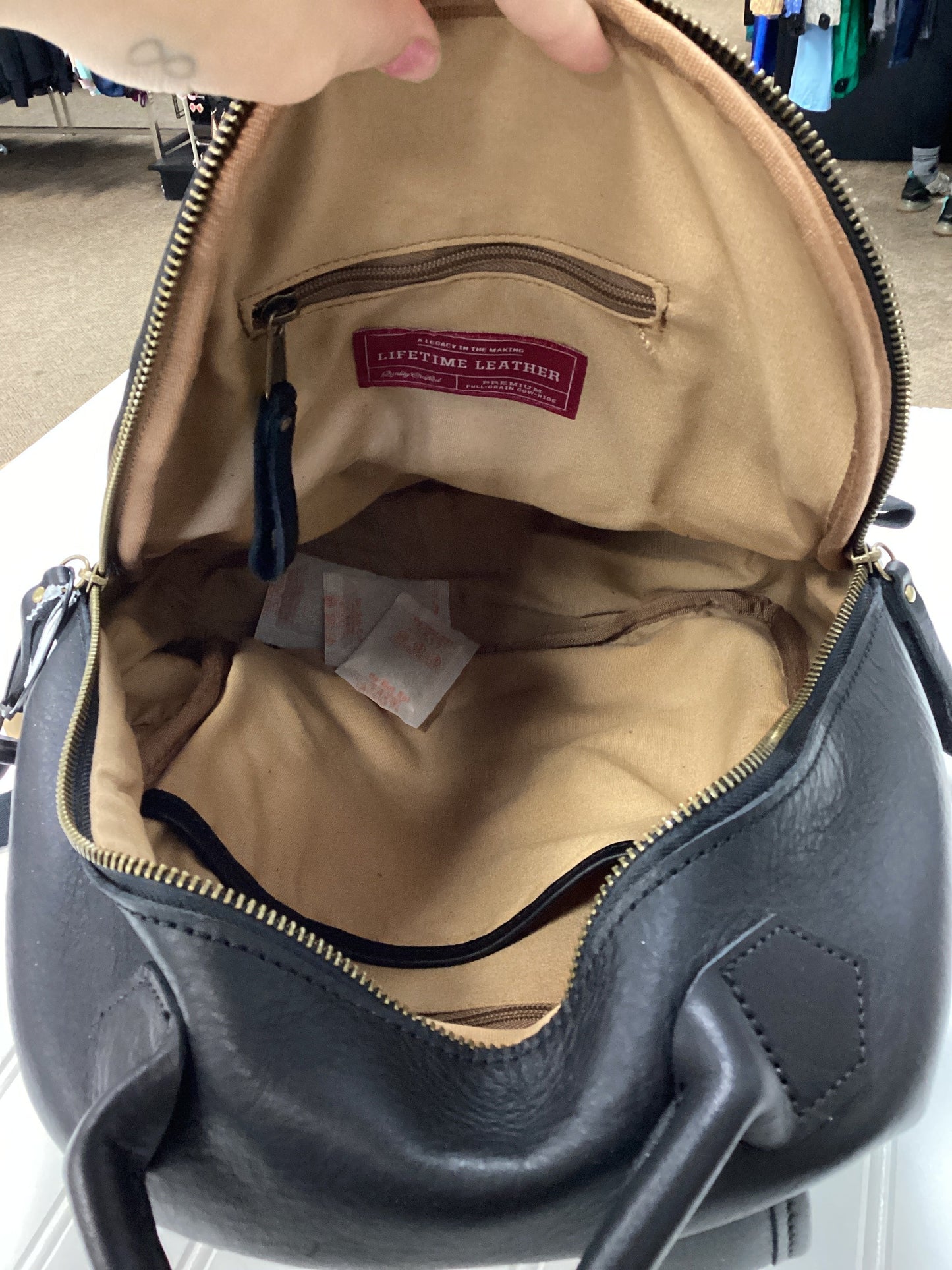 Backpack Leather By Duluth Trading In Black, Size:Large NWT