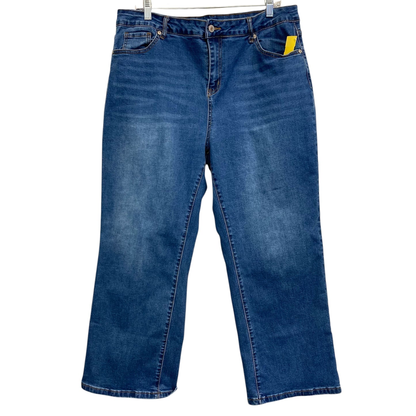 Jeans Wide Leg In Blue Denim, Size:20