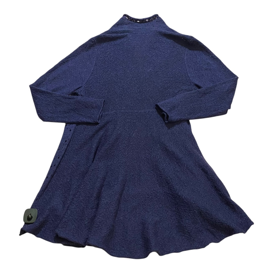 Sweater Cardigan Designer By Eileen Fisher In Navy, Size:Xl