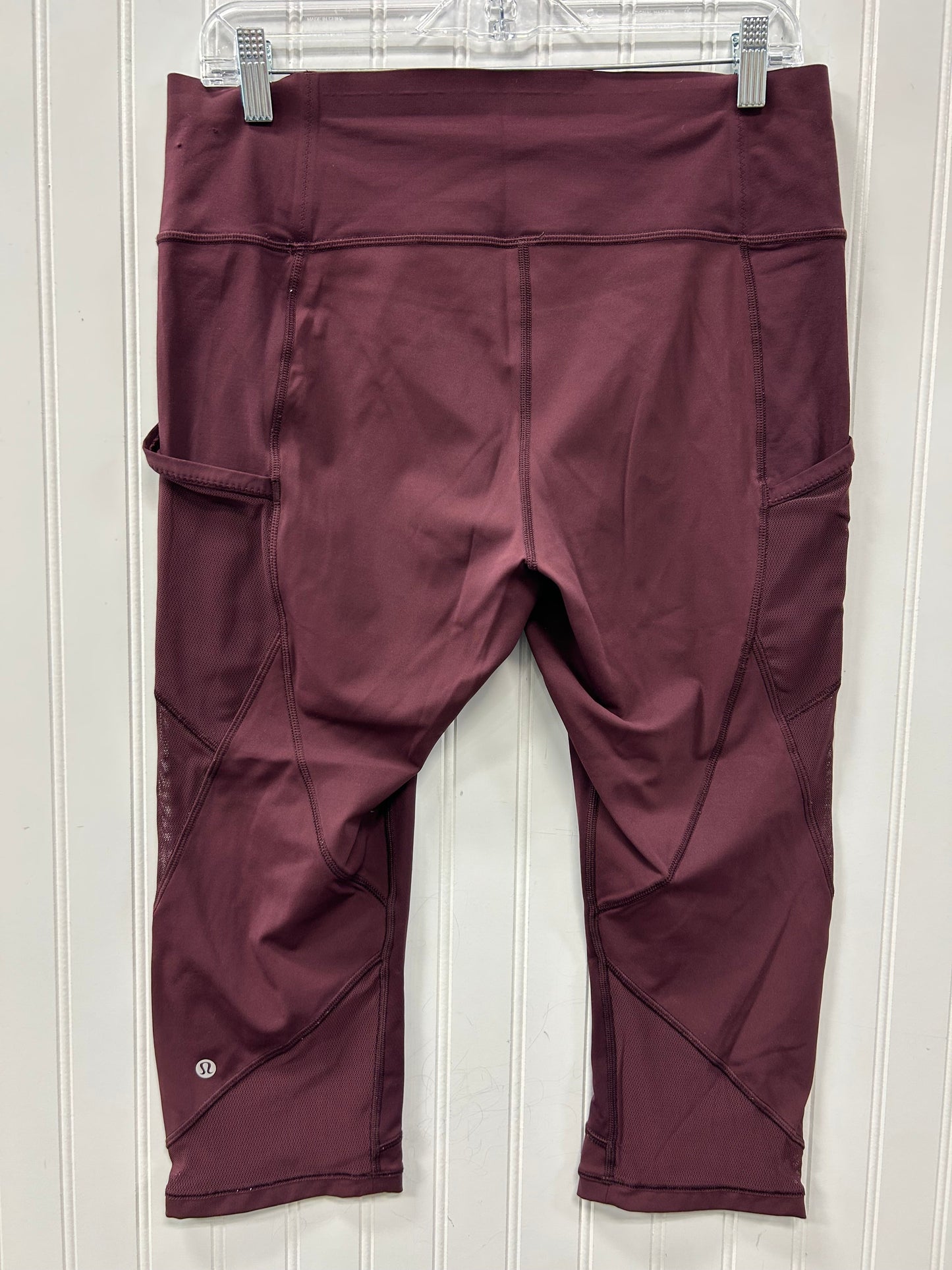 Athletic Leggings Capris By Lululemon In Purple, Size:12