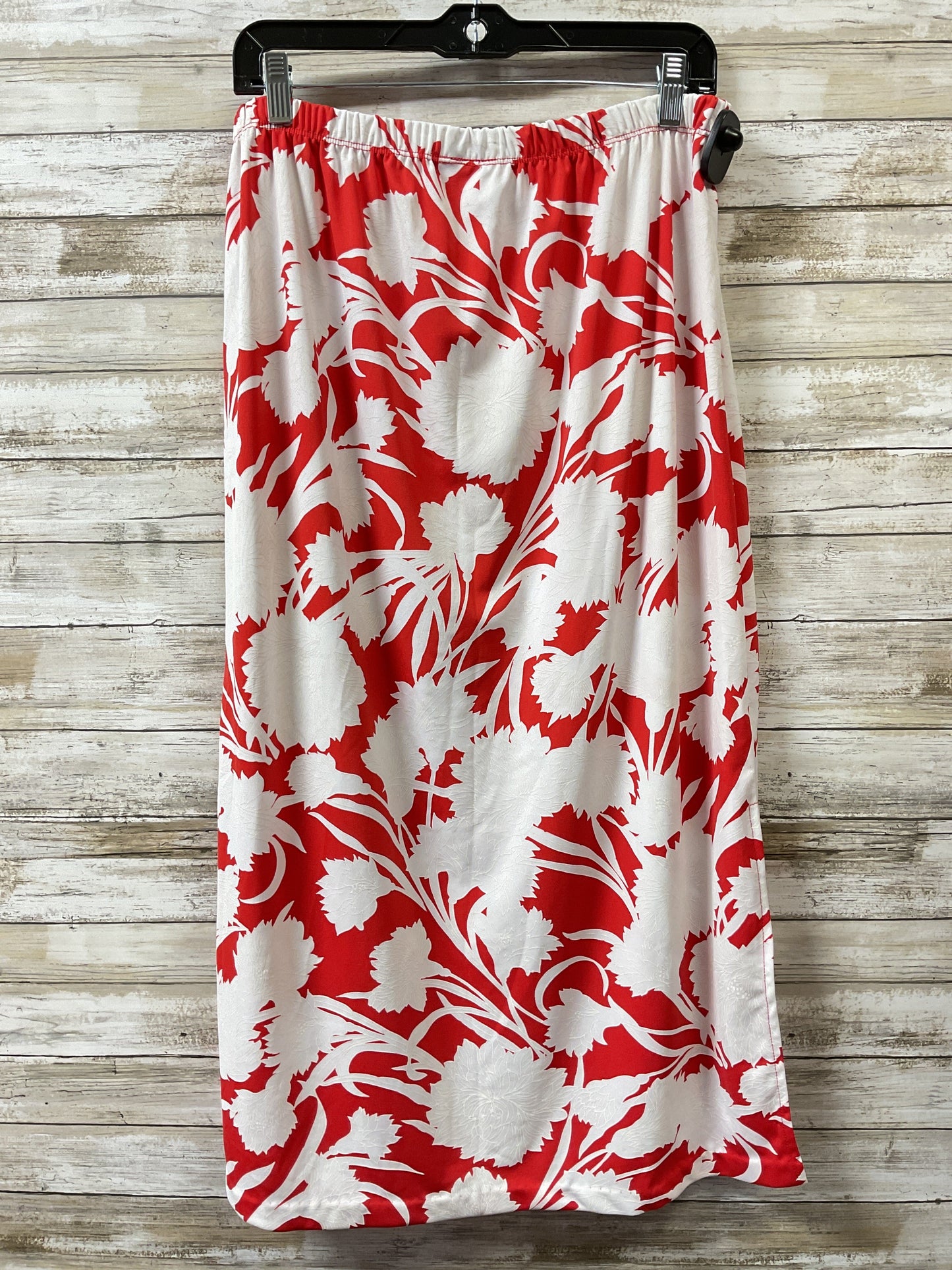 Skirt Set 2Pc By Emme In Red & White, Size:1X