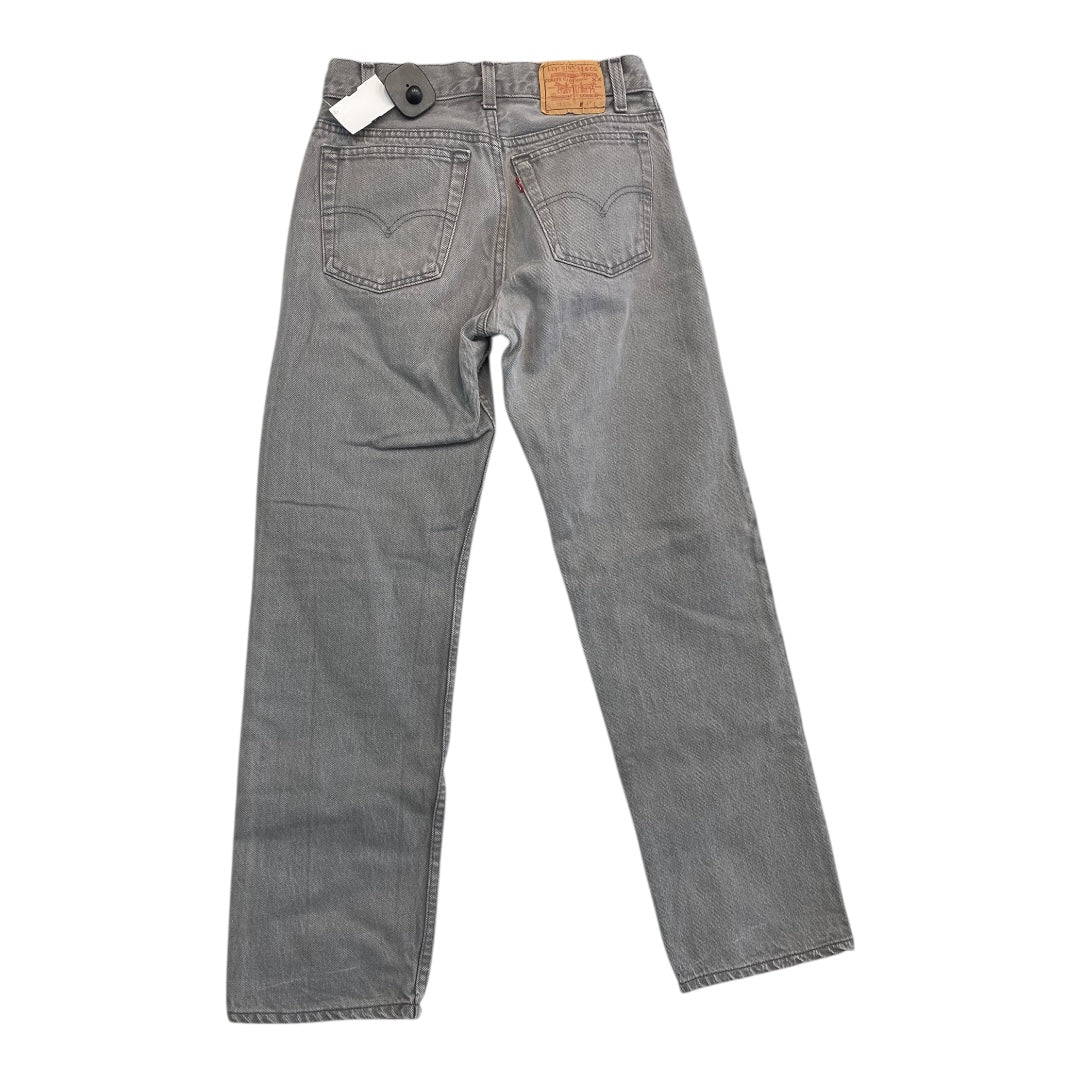 Jeans Straight By Levis In Grey Denim, Size:4
