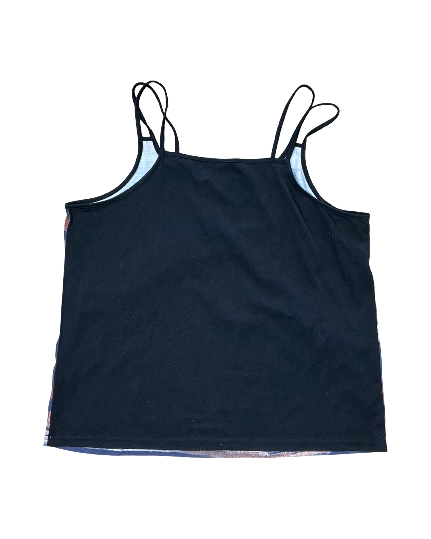 Tank Top By Shein In Black & Blue, Size:Xl