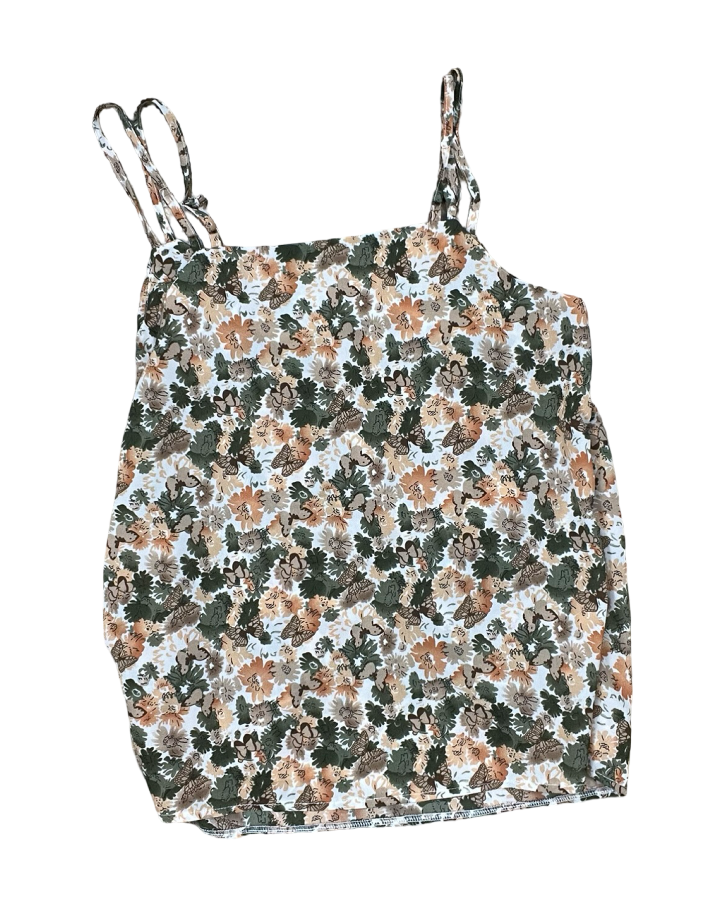 Top Sleeveless By Shein In Green & Orange, Size:Xl