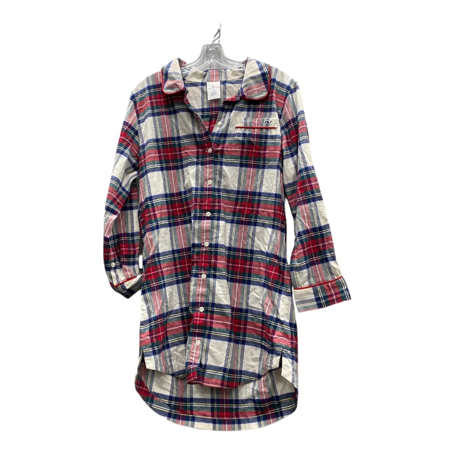 Blouse Ls By Vineyard Vines In Plaid Pattern, Size:M