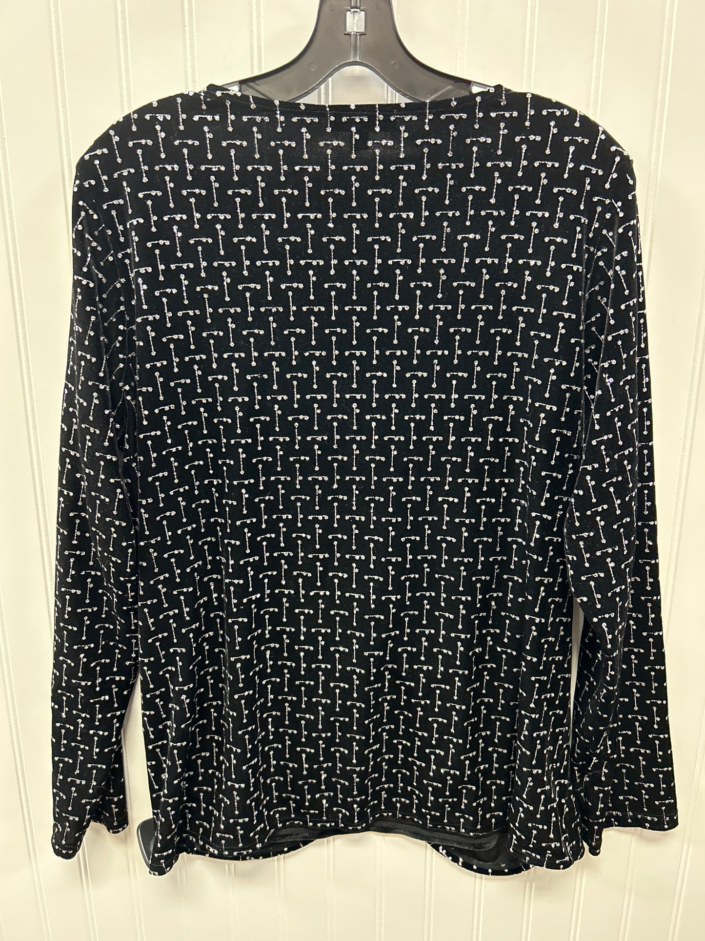 Top Ls By Notations In Black, Size:1X