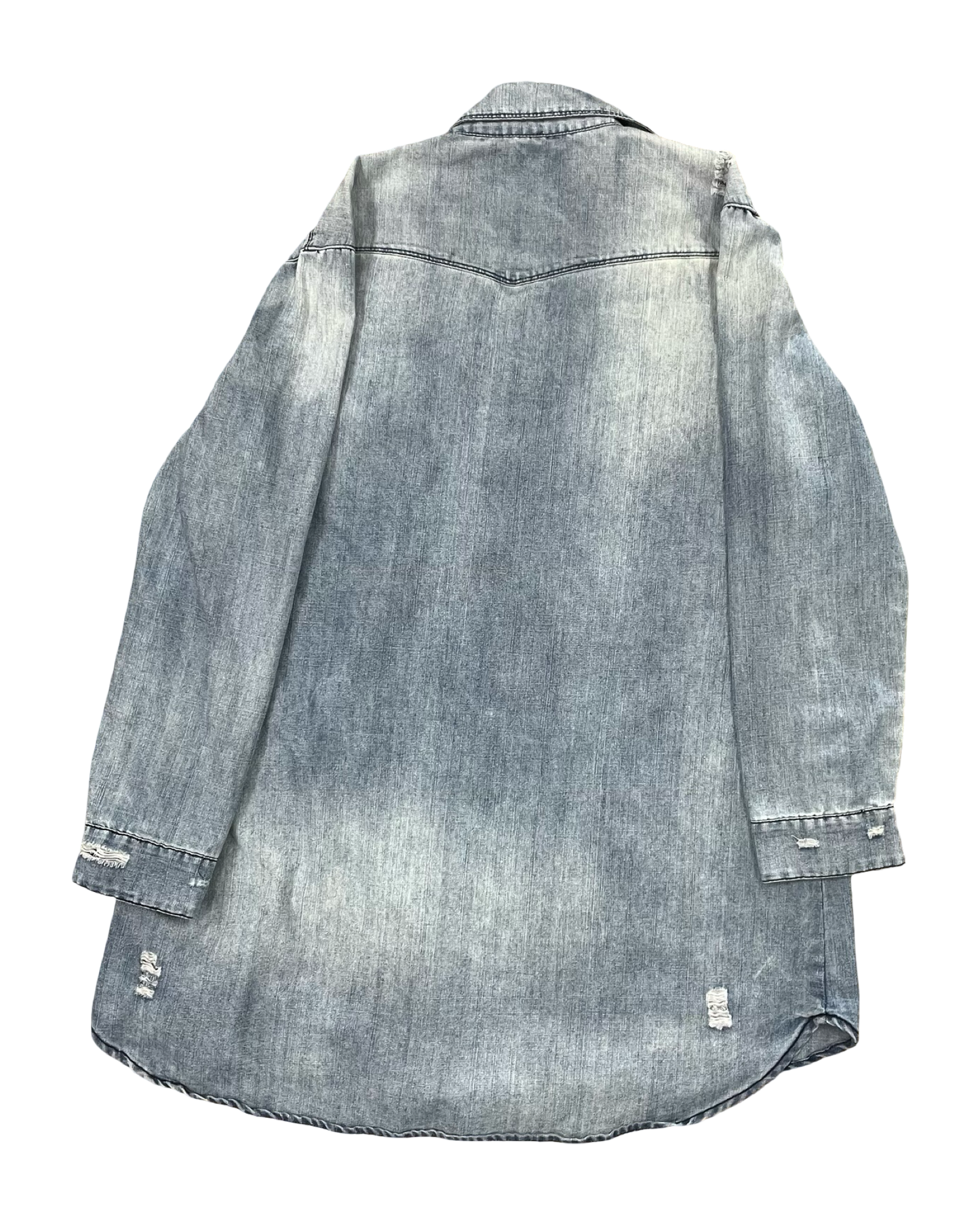 Tunic Ls By En Creme In Blue Denim, Size:S