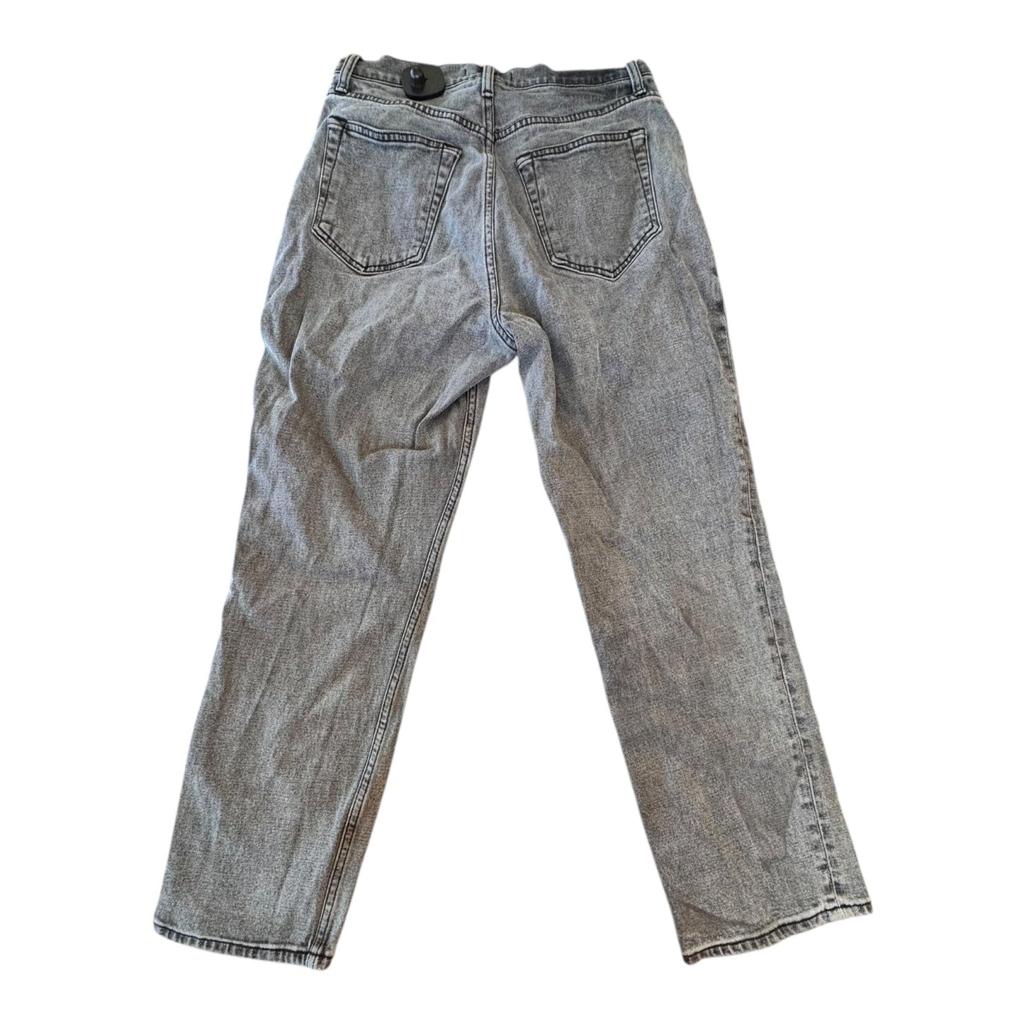 Jeans Straight By Abercrombie And Fitch In Black Denim, Size:8