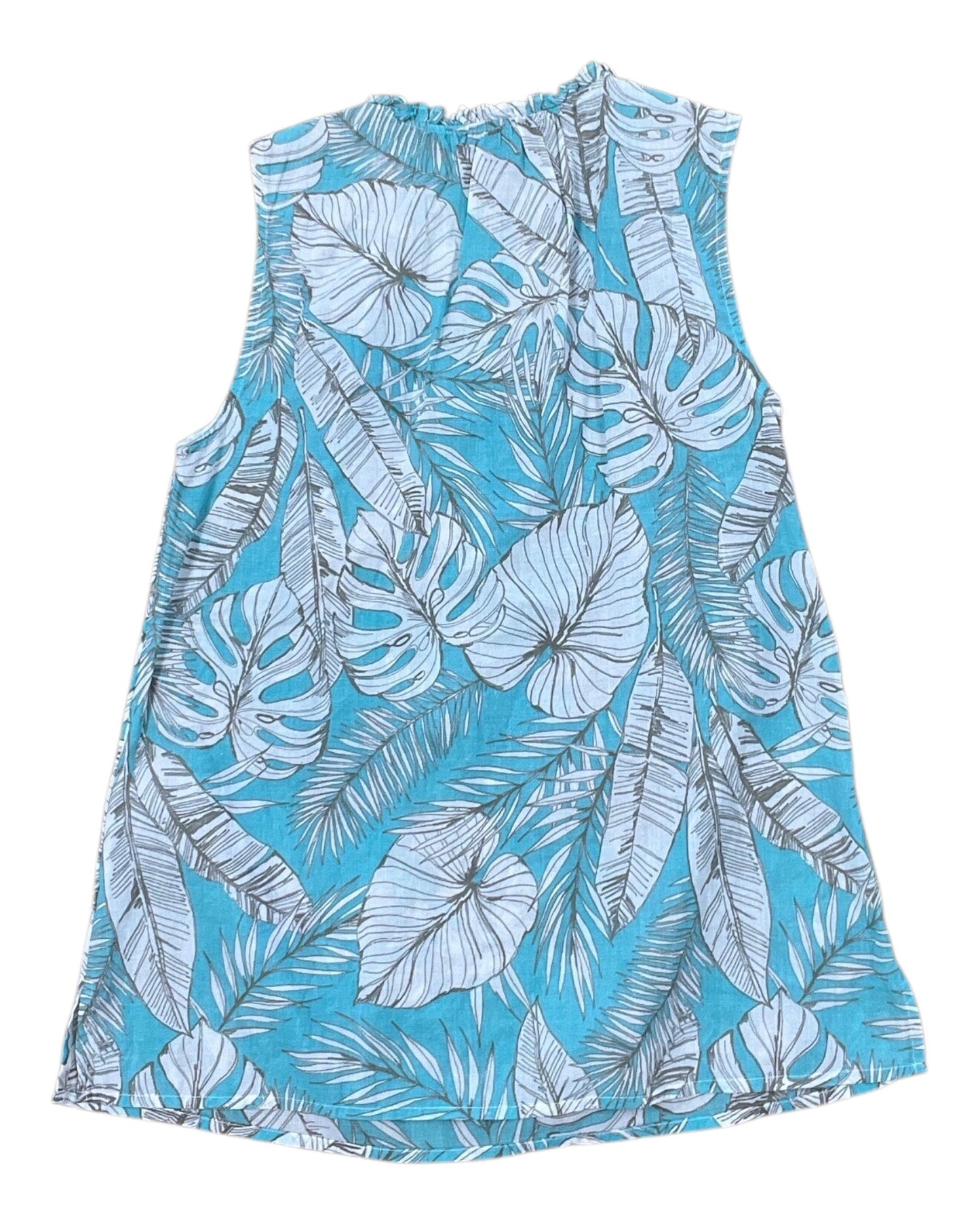 Top Sleeveless By Talbots In Blue & White, Size:Xs