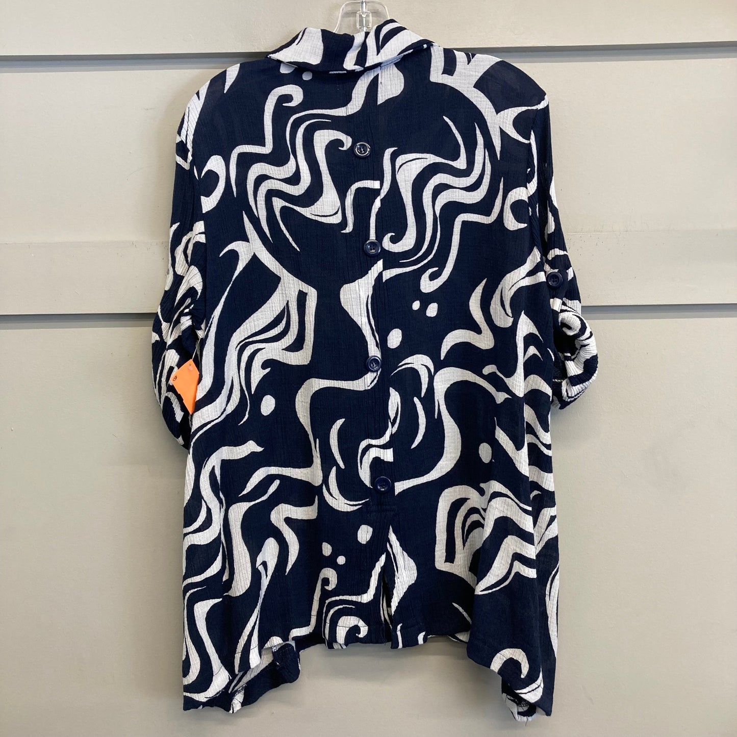 Top Ls By Peck And Peck In Blue & White, Size:Xl