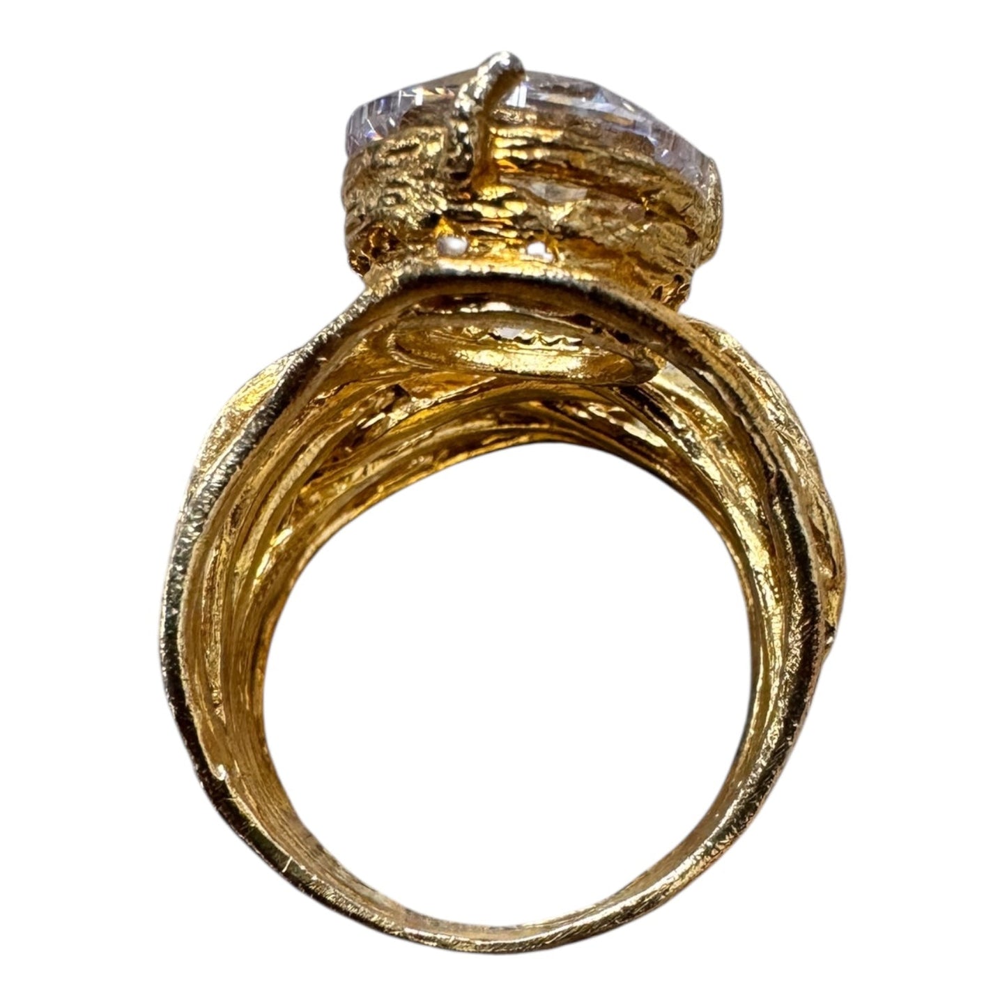 Ring Statement 925 By Cmc In Gold, Size:8