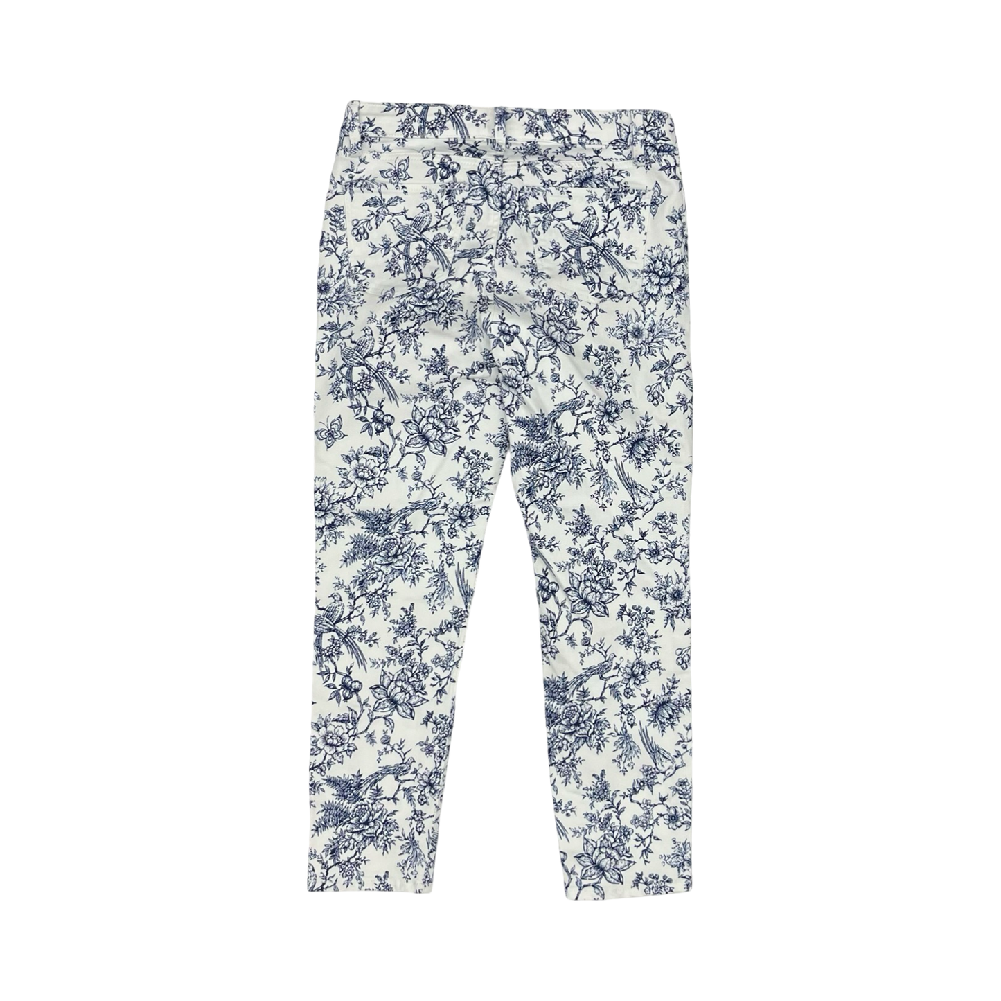 Jeans Straight By Talbots In Blue & White, Size:6P