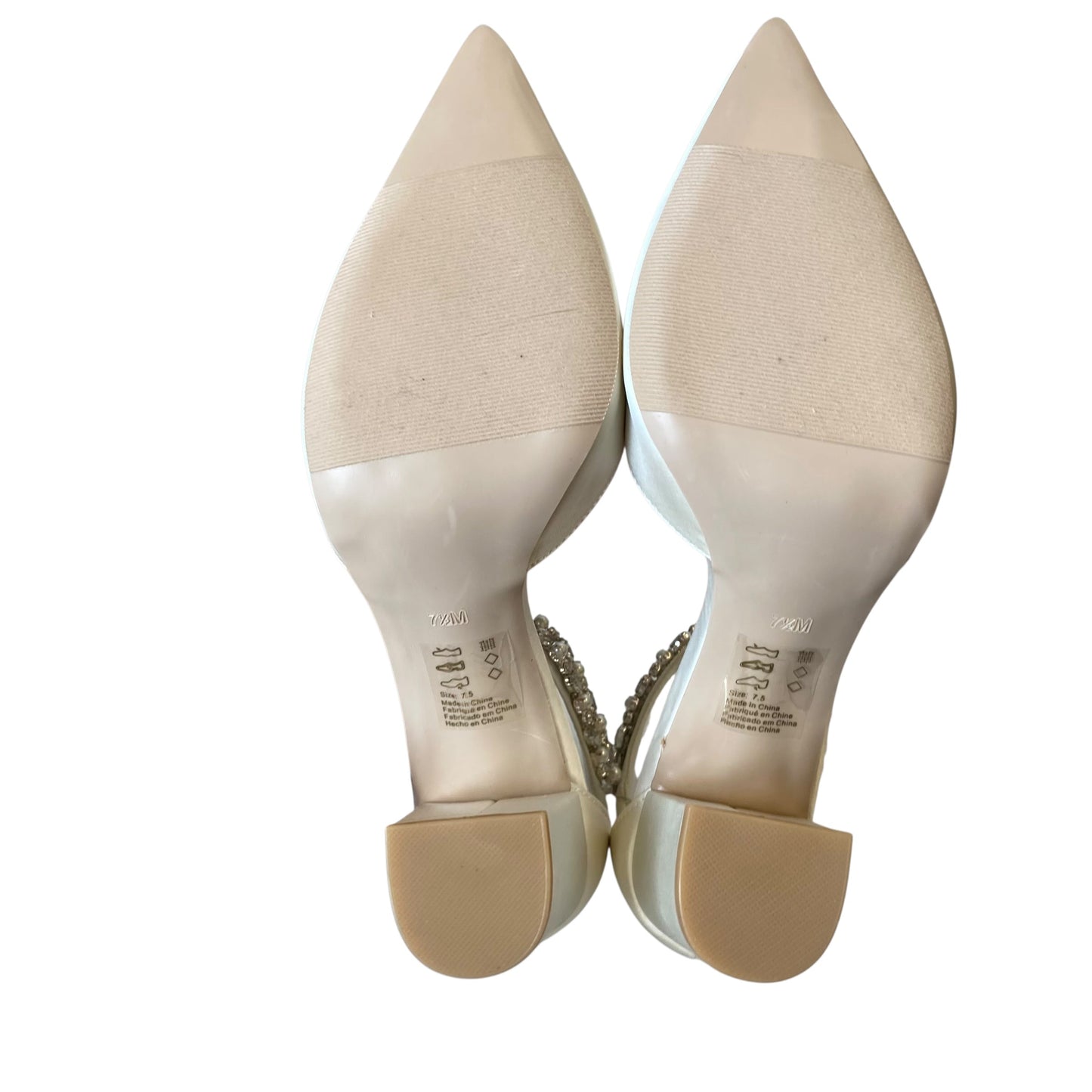 Shoes Heels Kitten By Badgley Mischka In White, Size:7.5