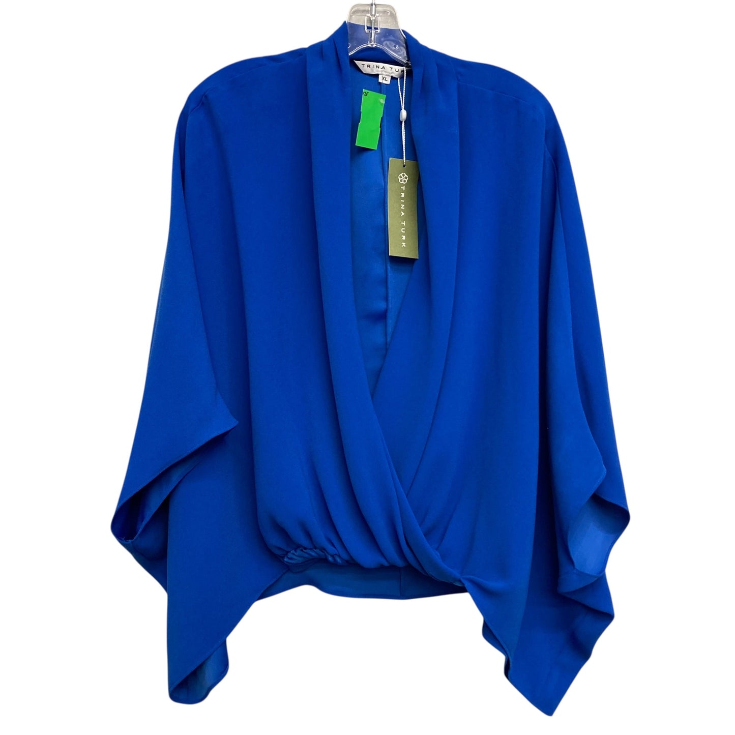 Top 3/4 Sleeve By Trina Turk In Blue, Size:Xl