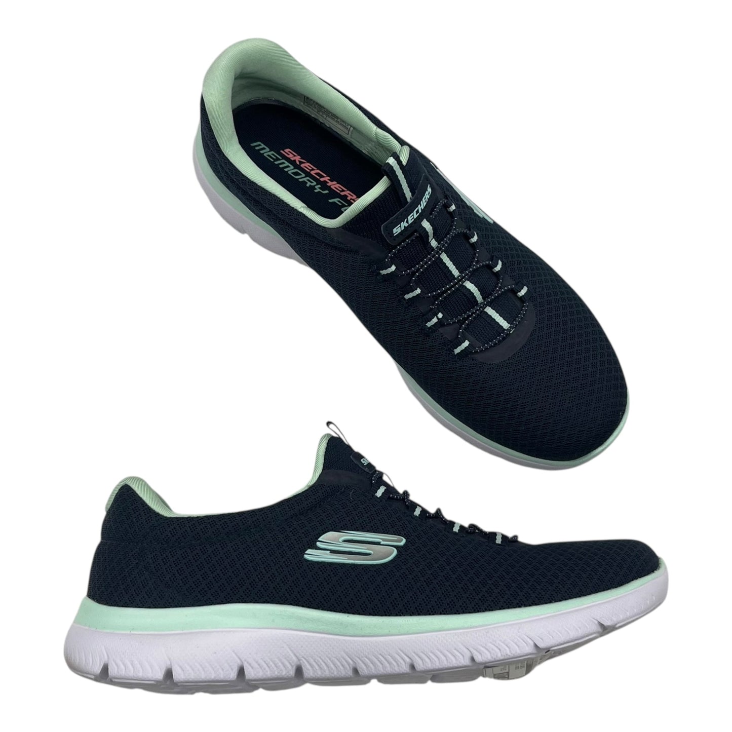 Shoes Flats By Skechers In Blue & Green, Size:8.5