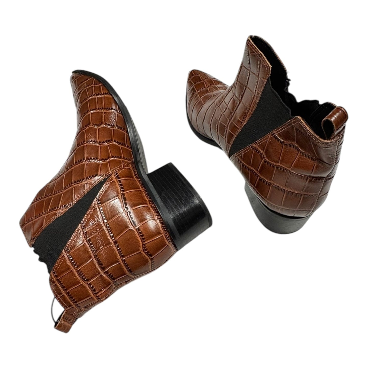 Boots Ankle Heels By Marc Fisher In Brown, Size:10