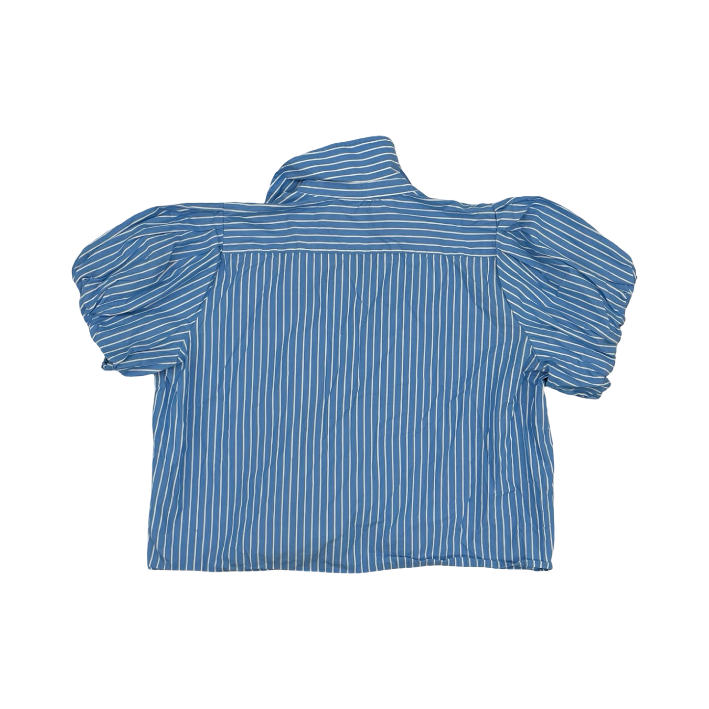 Blouse Ss By J. Crew In Blue & White, Size:2X