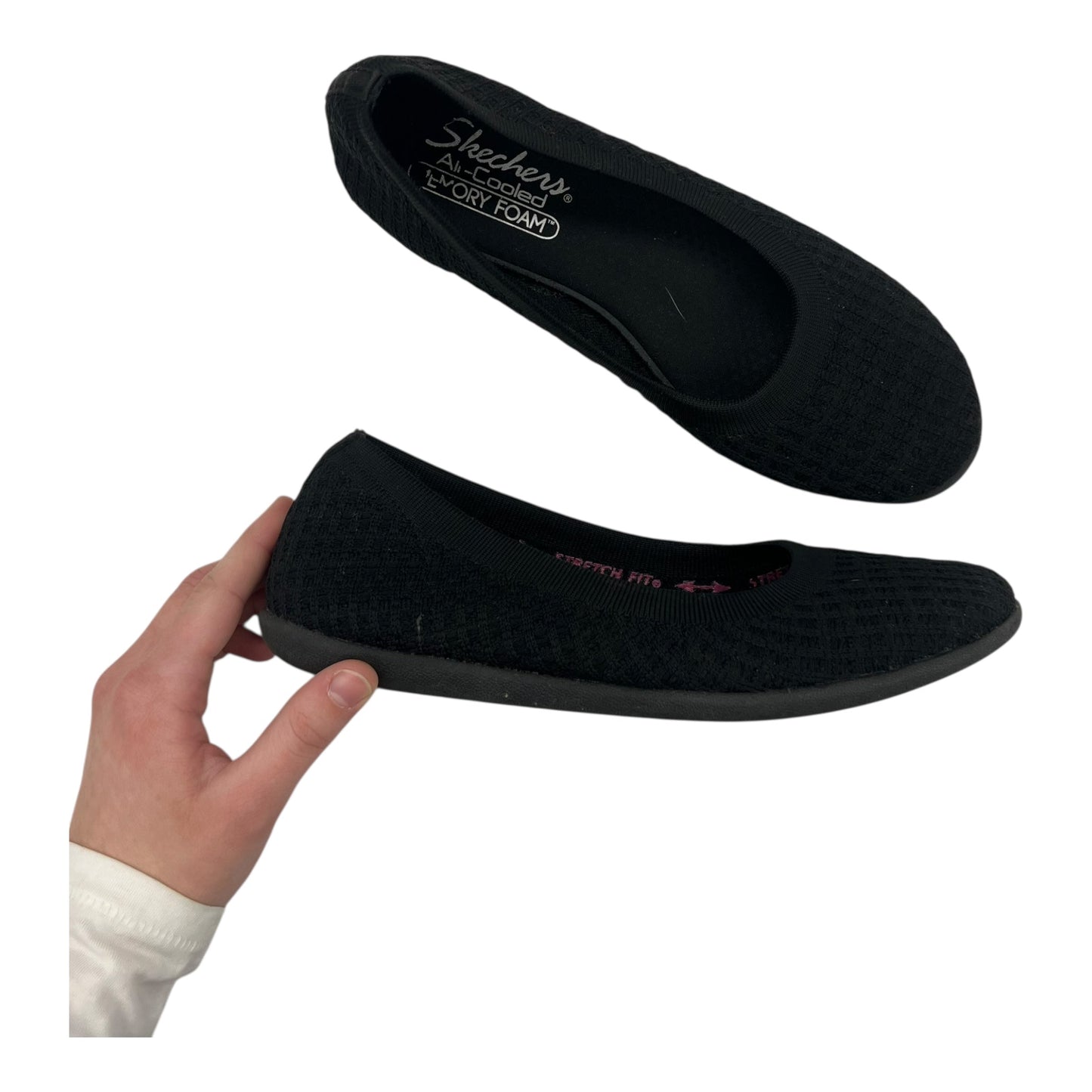Shoes Flats By Skechers In Black, Size:8.5