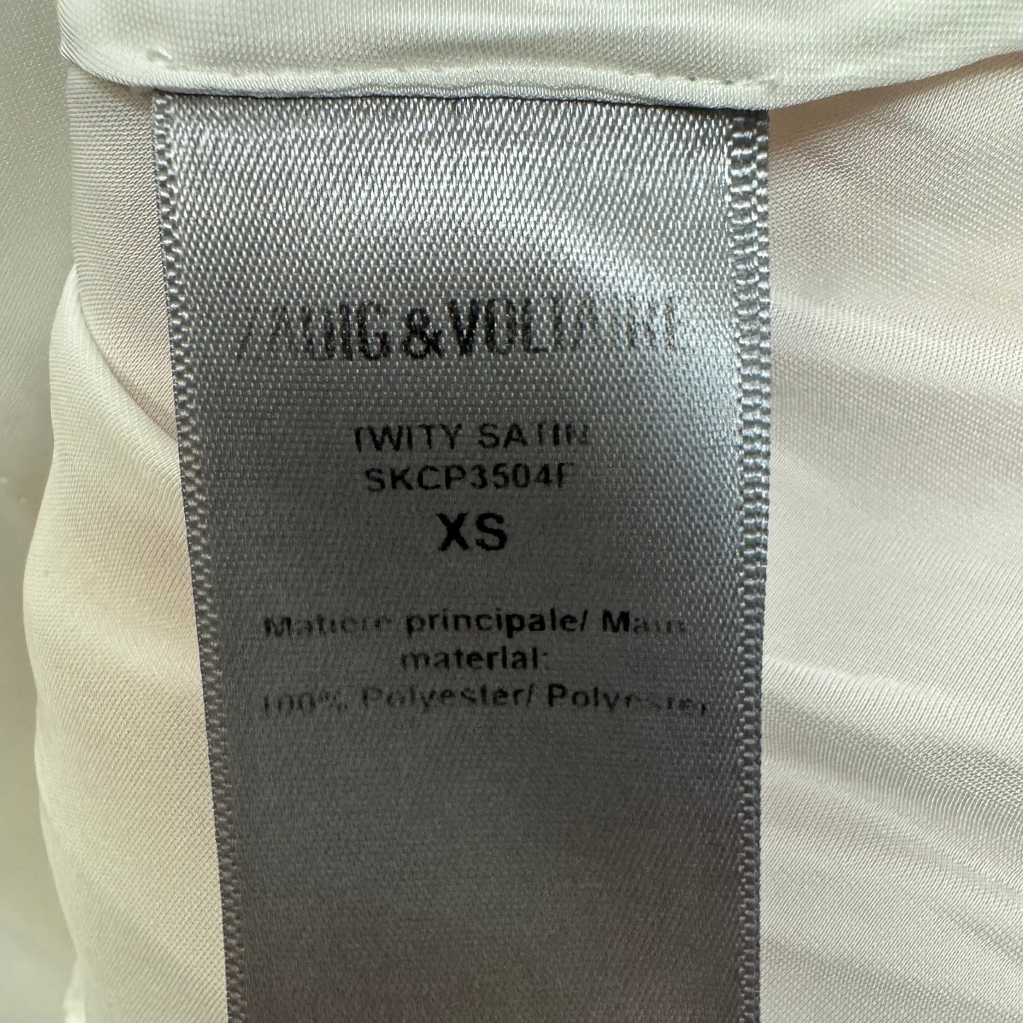 Twity Satin Top By Zadig And Voltaire In White, Size: XS