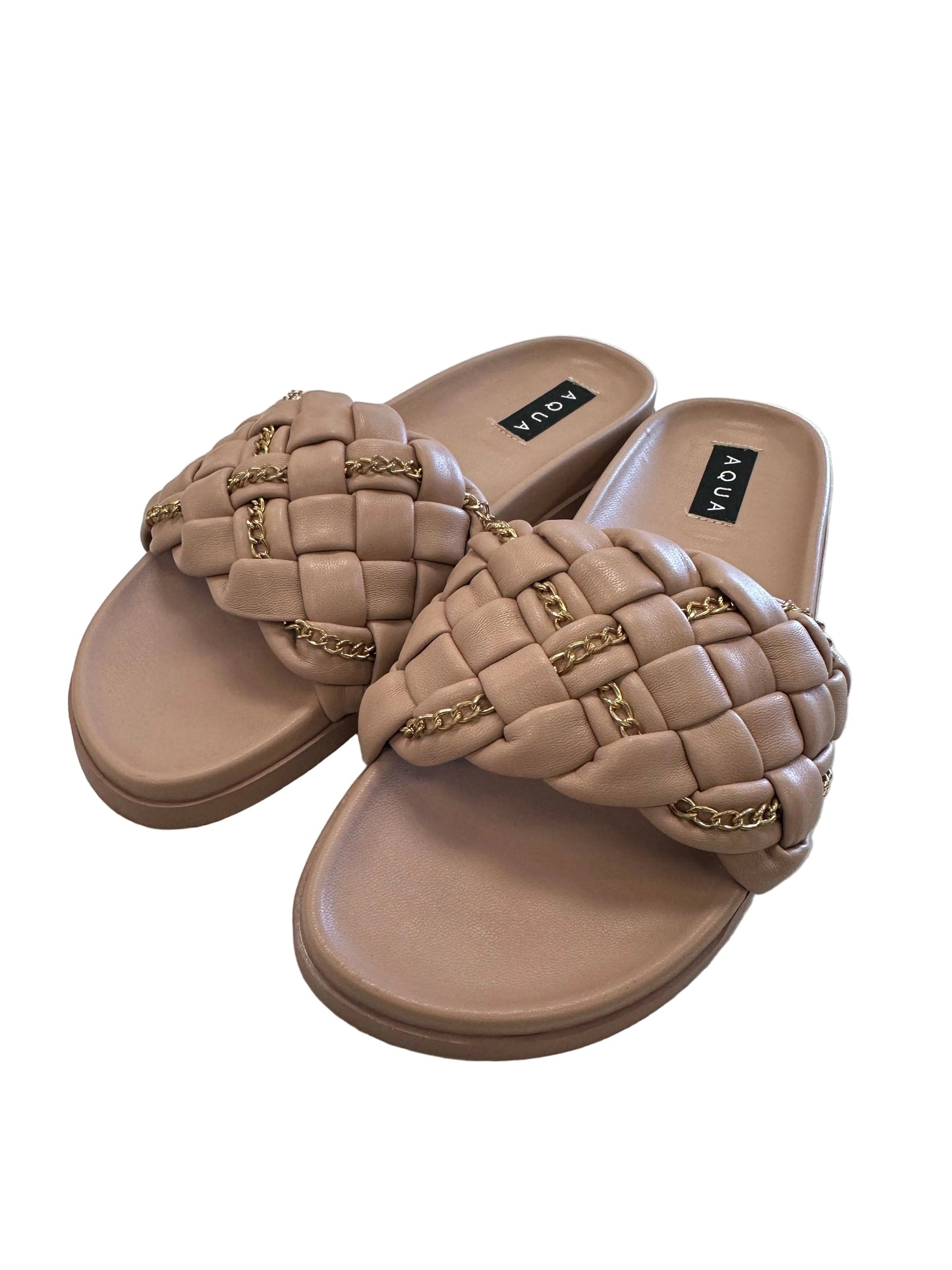 Sandals Flats By Aqua In Tan, Size:9.5