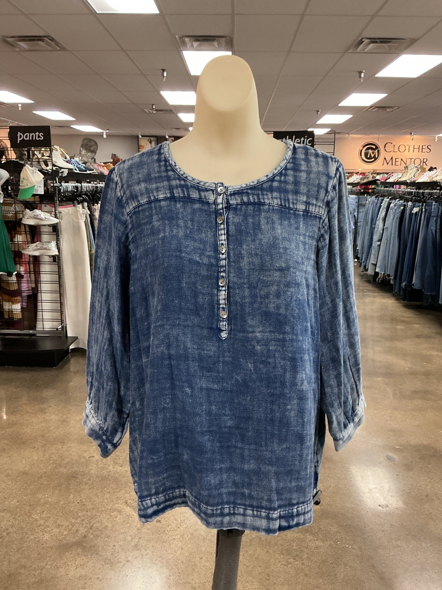 Top Ls By Pure Jill In Blue, Size:S