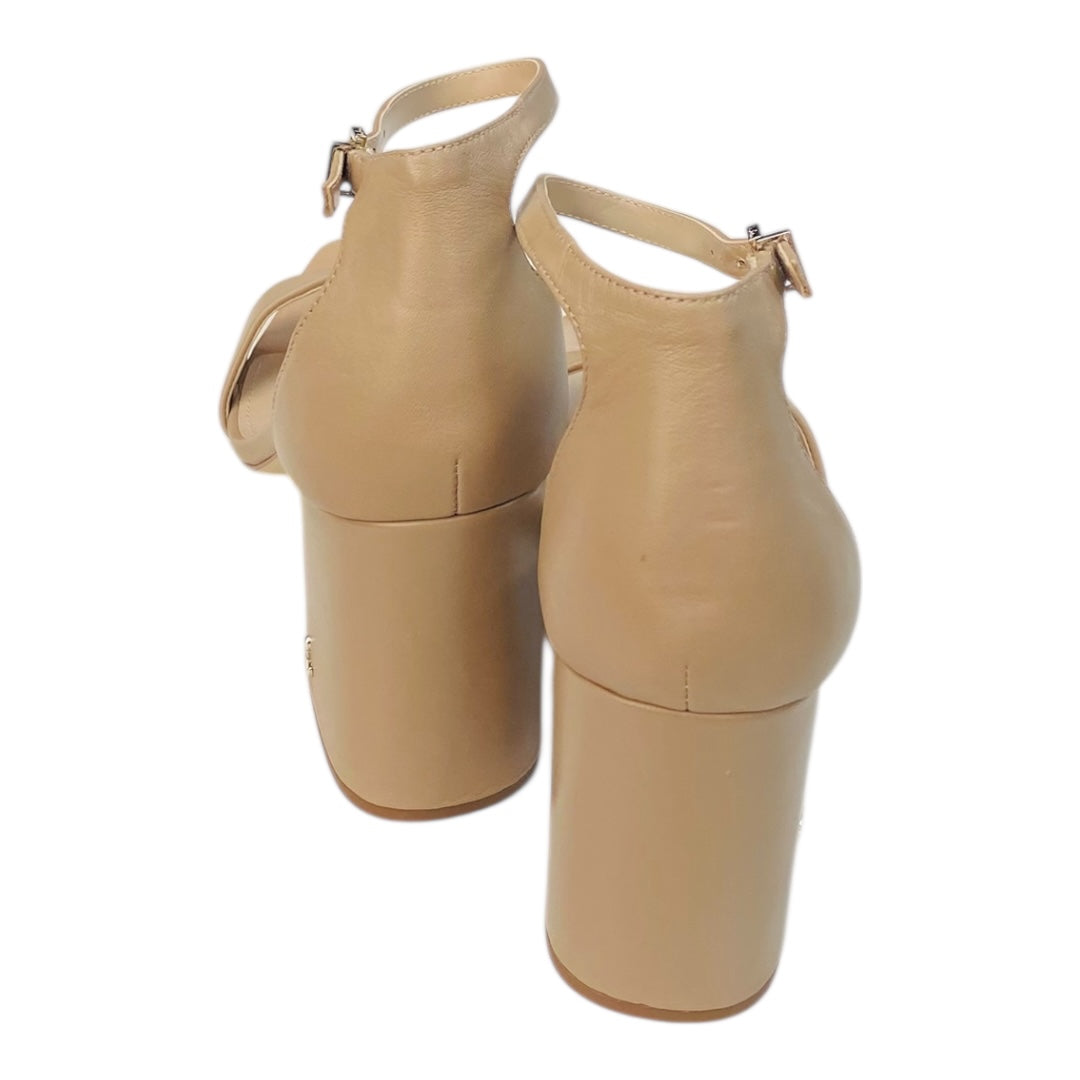 Sandals Heels Block By Sam Edelman In Tan, Size:10