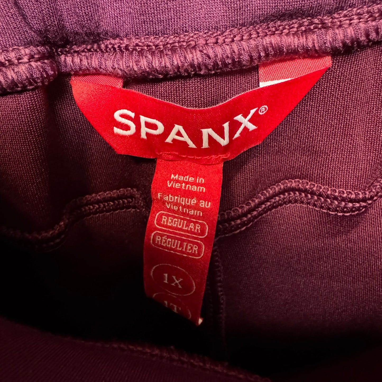 Athletic Pants By Spanx In Purple, Size: 1X