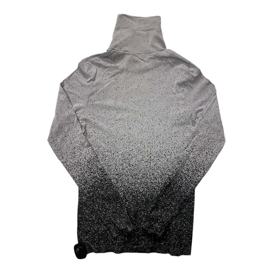 Athletic Top Ls Collar By Athleta In Black & Grey, Size:S