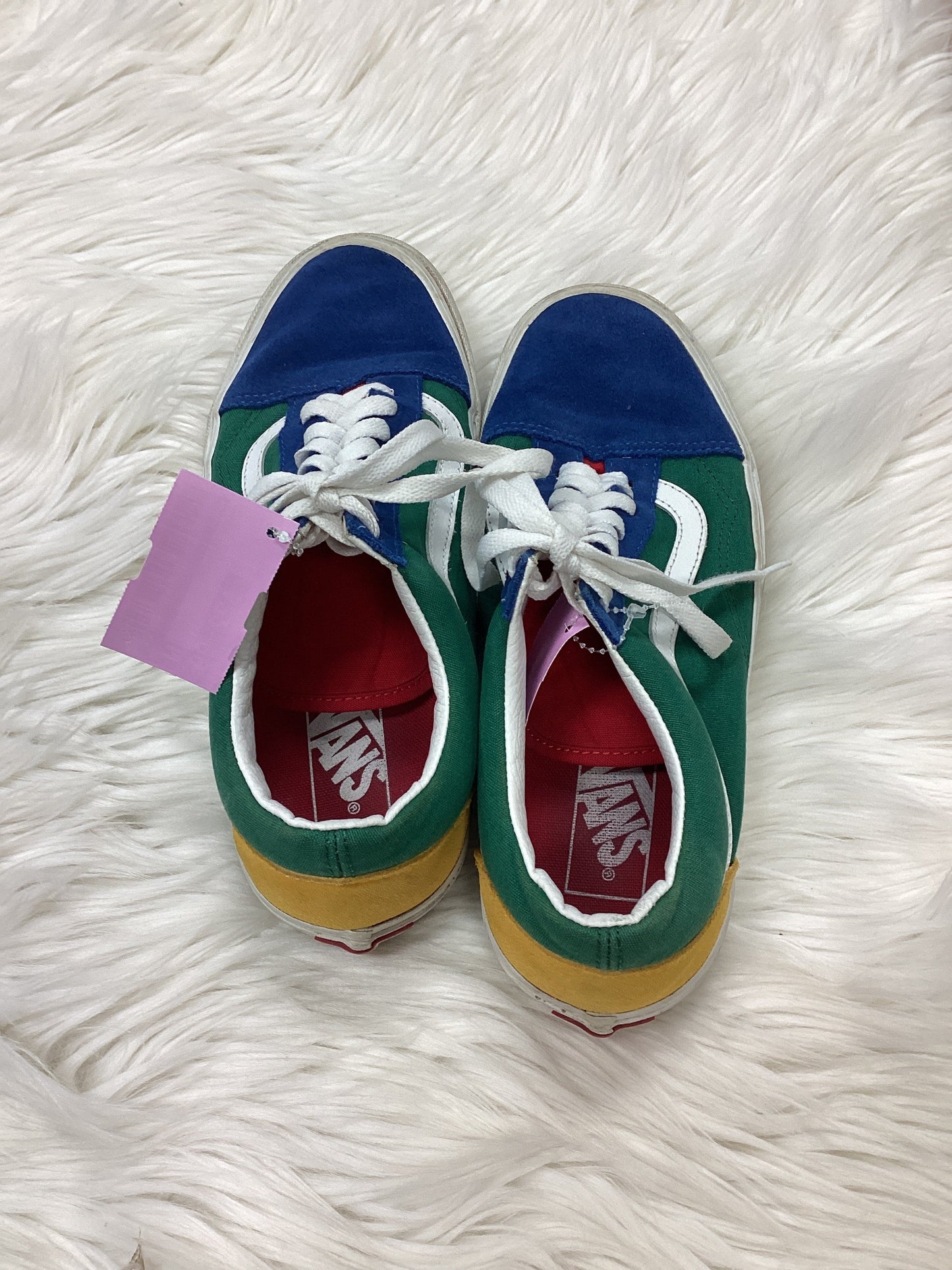 Shoes Sneakers By Vans In Blue & Green, Size:9