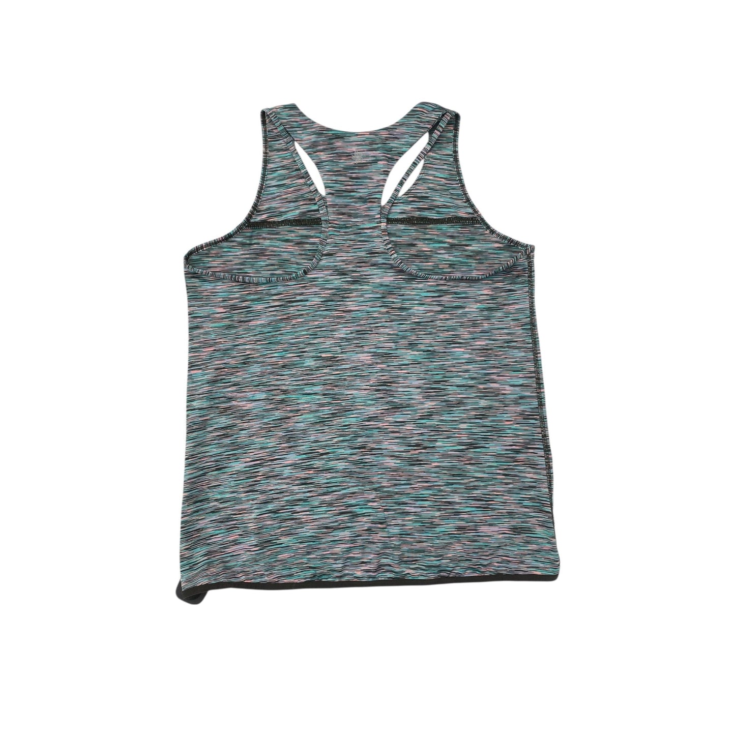 Athletic Tank Top By Tek Gear In Green & Pink, Size:L