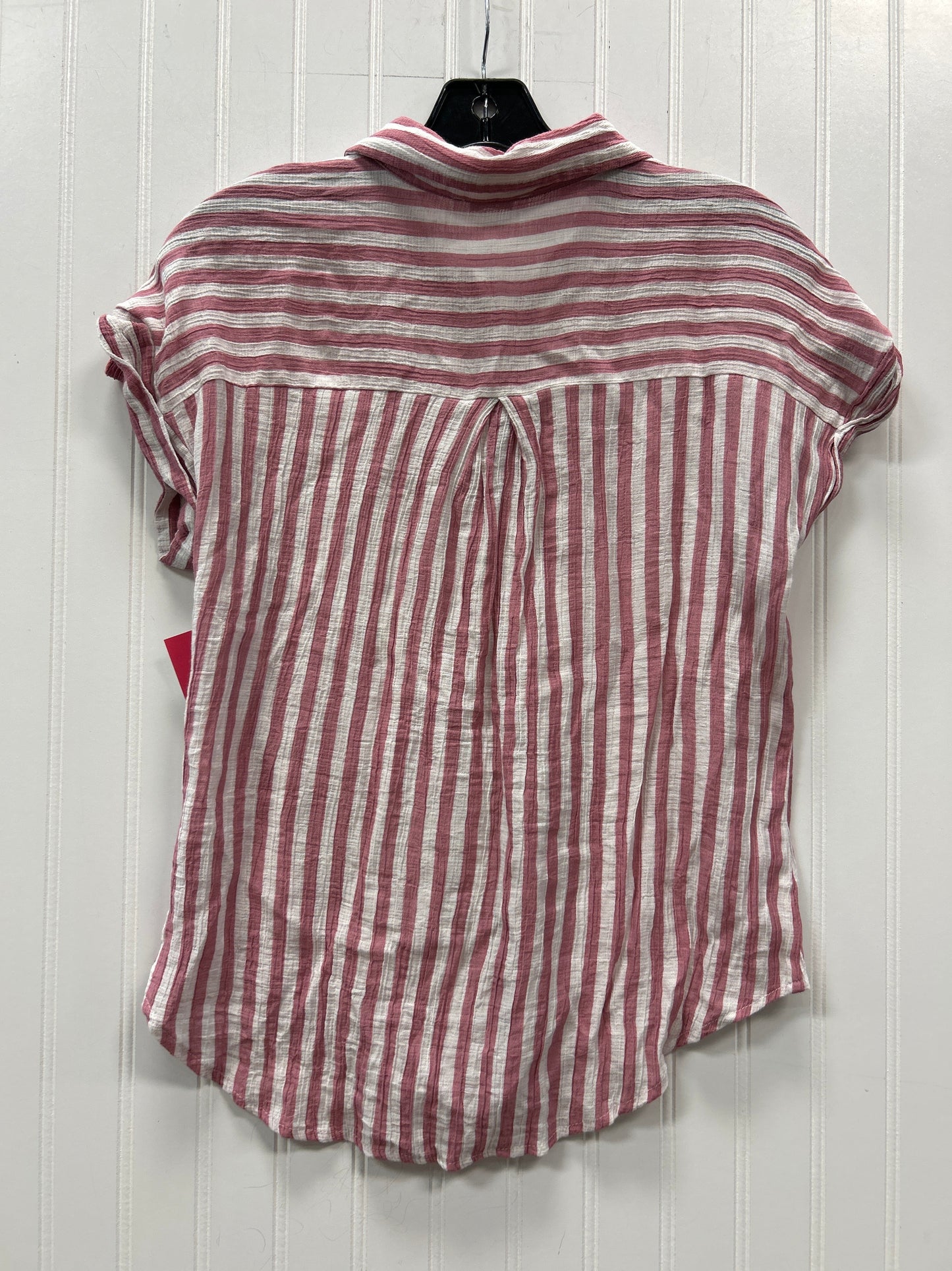 Blouse Ss By Cmc In Pink & White, Size:M