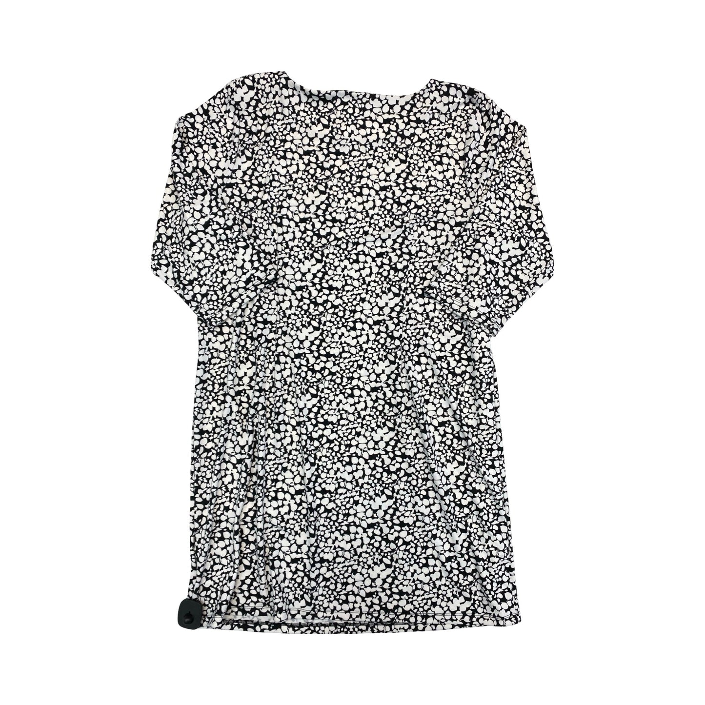 Dress Casual Midi By Talbots In Black & White, Size:2X