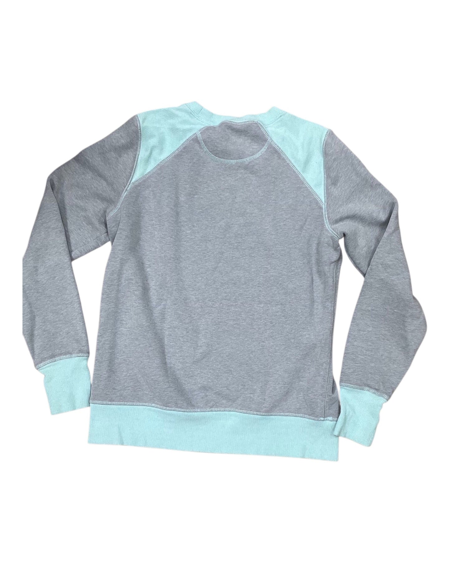 Sweatshirt Collar By Clothes Mentor In Grey & Orange, Size:L
