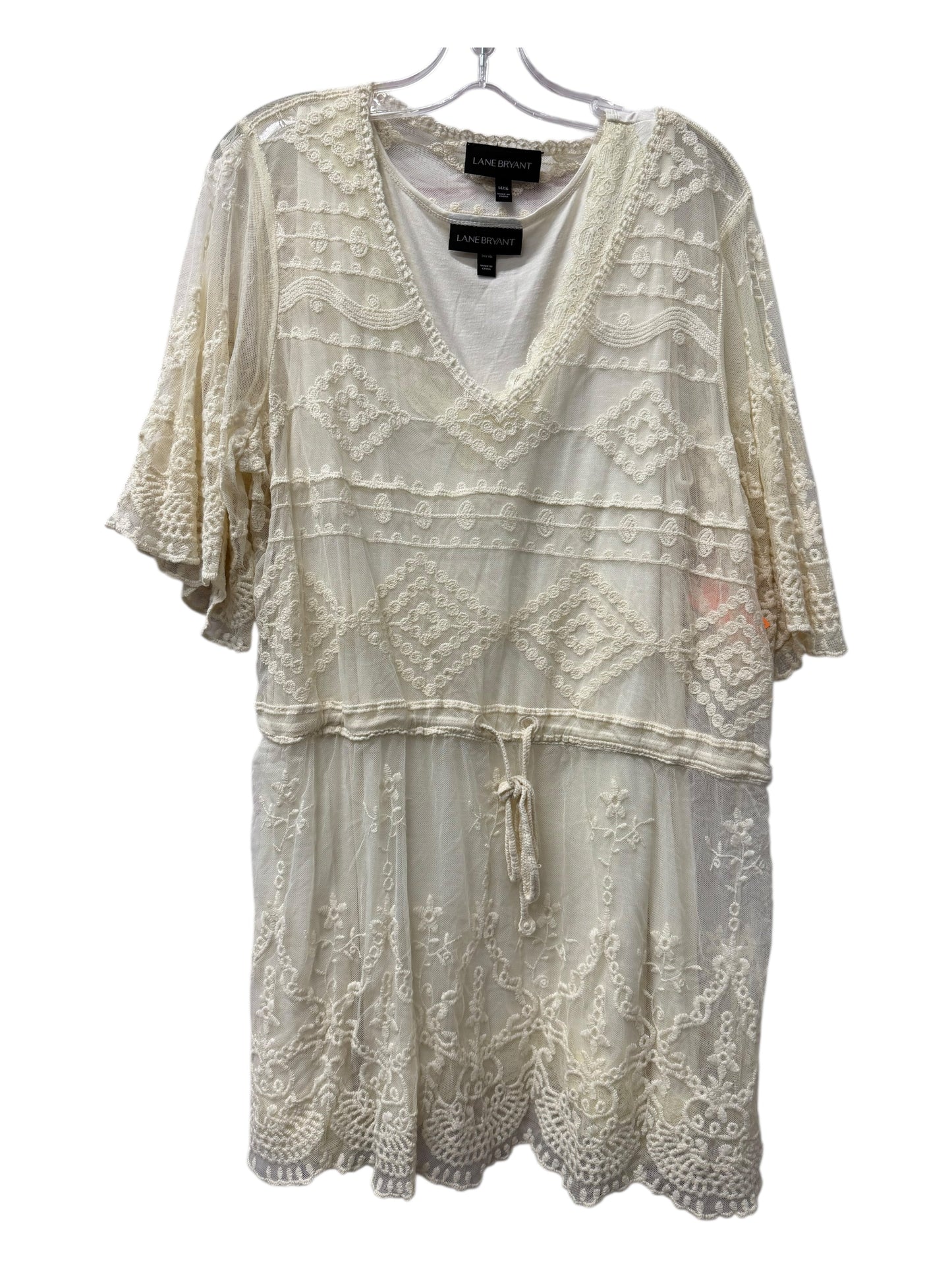 Top Ss By Lane Bryant In Cream, Size:Xl