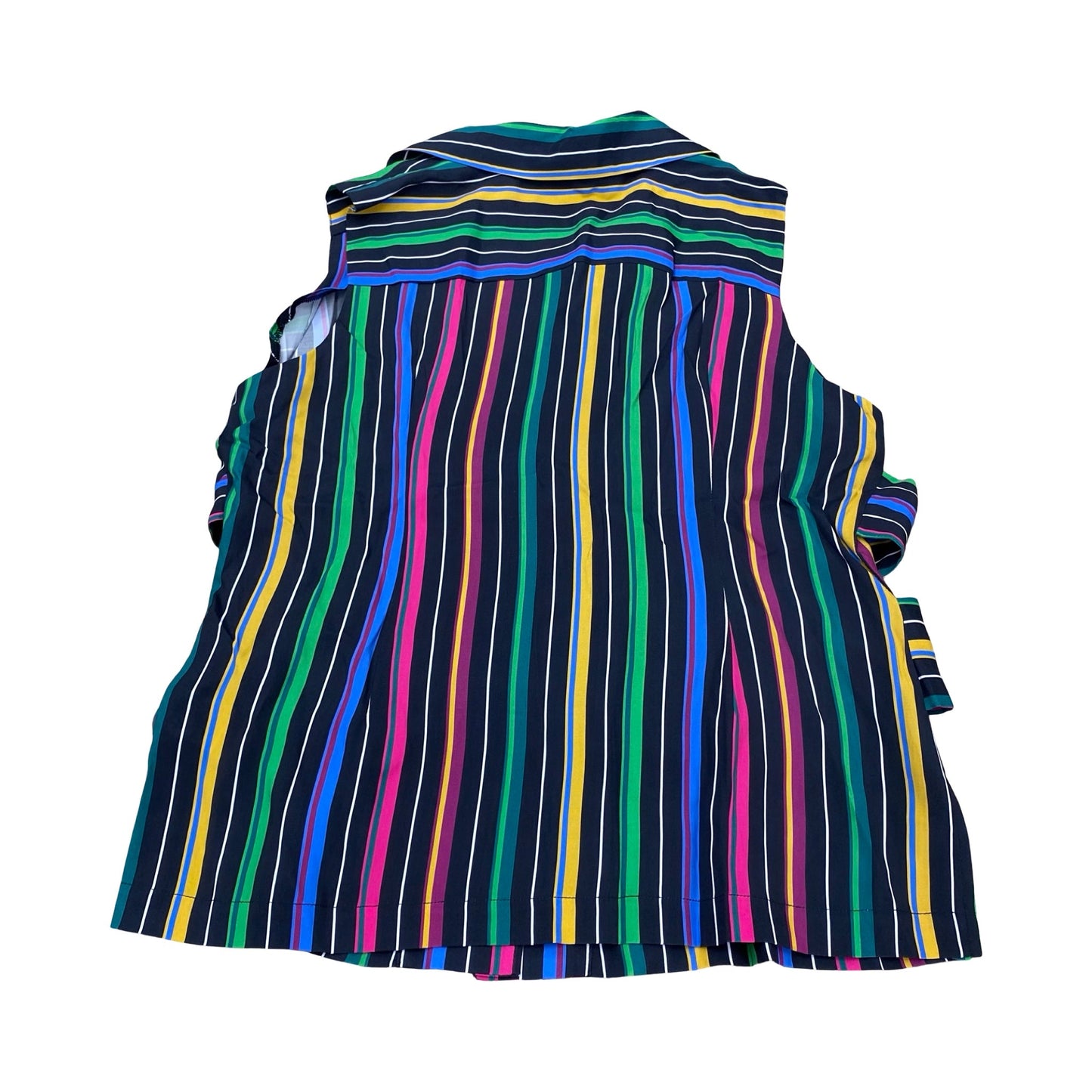 Top Sleeveless By Per Se In Striped Pattern, Size:14
