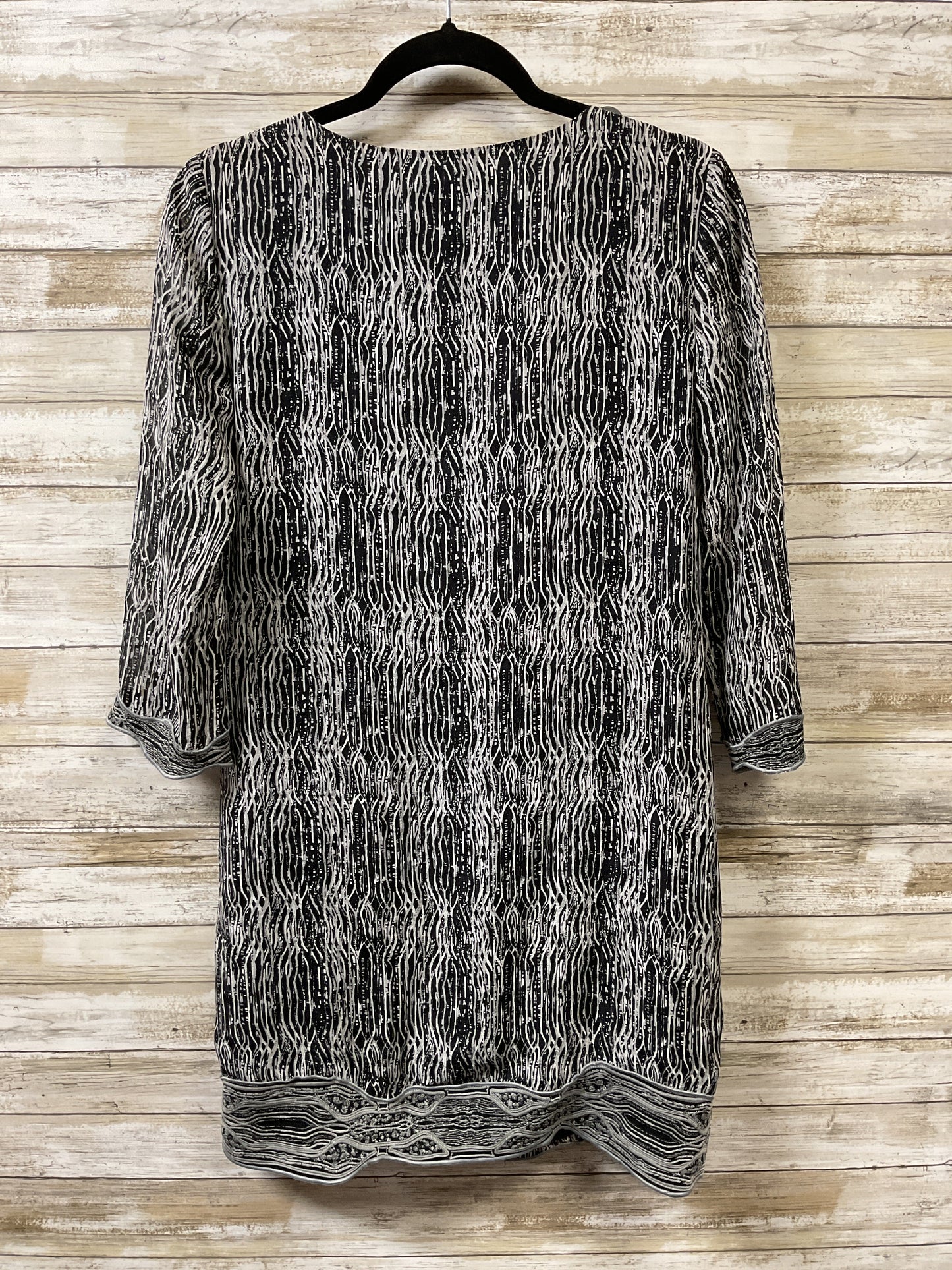 Dress Designer By Diane Von Furstenberg In Black & Grey, Size:4